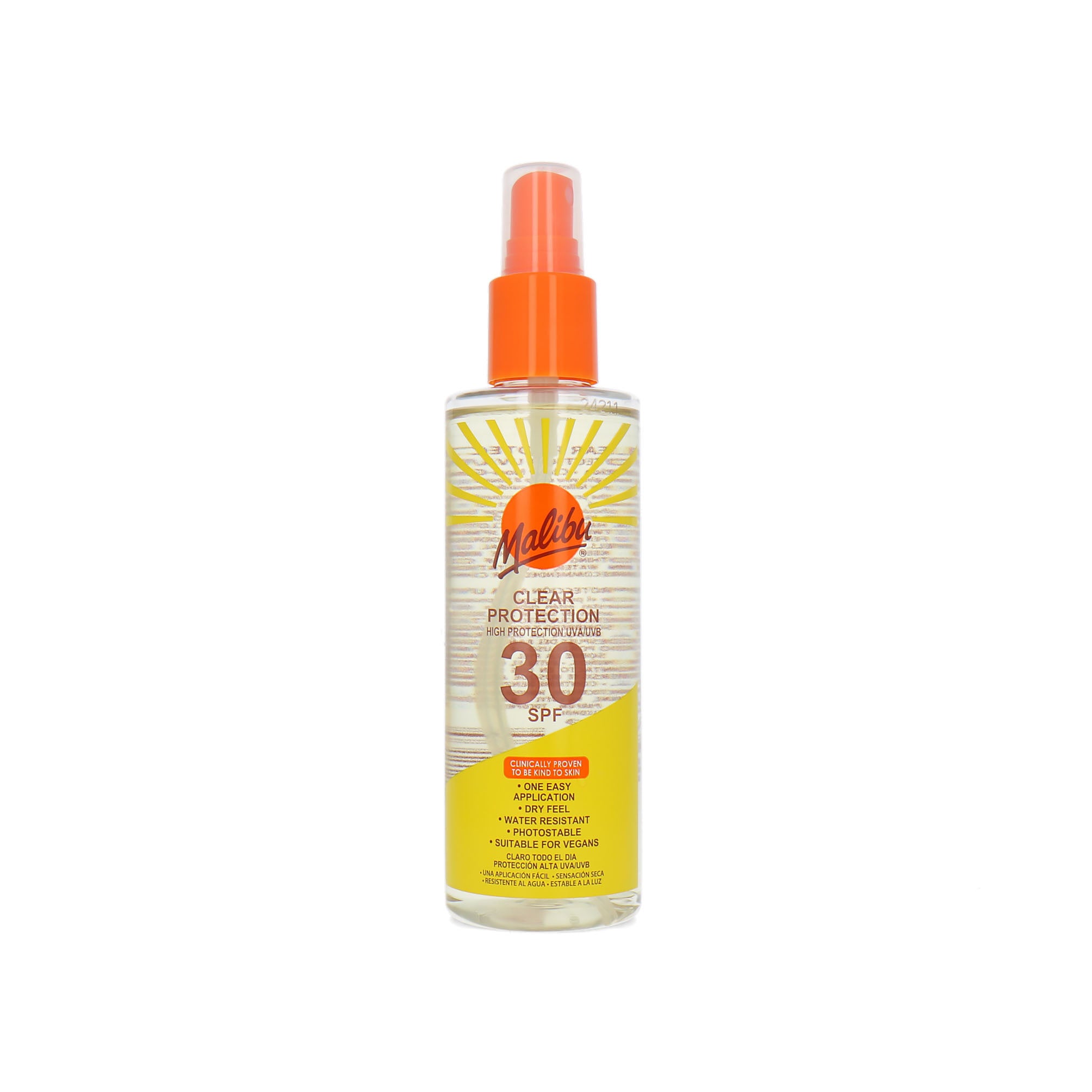 Malibu Clear Protection SPF 30 Zonnebrand Spray - 200 ml