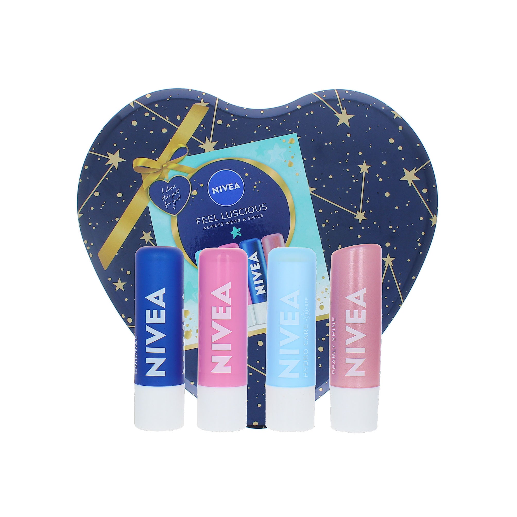 Nivea Feel Luscious Lipbalm cadeauset - 22 ml