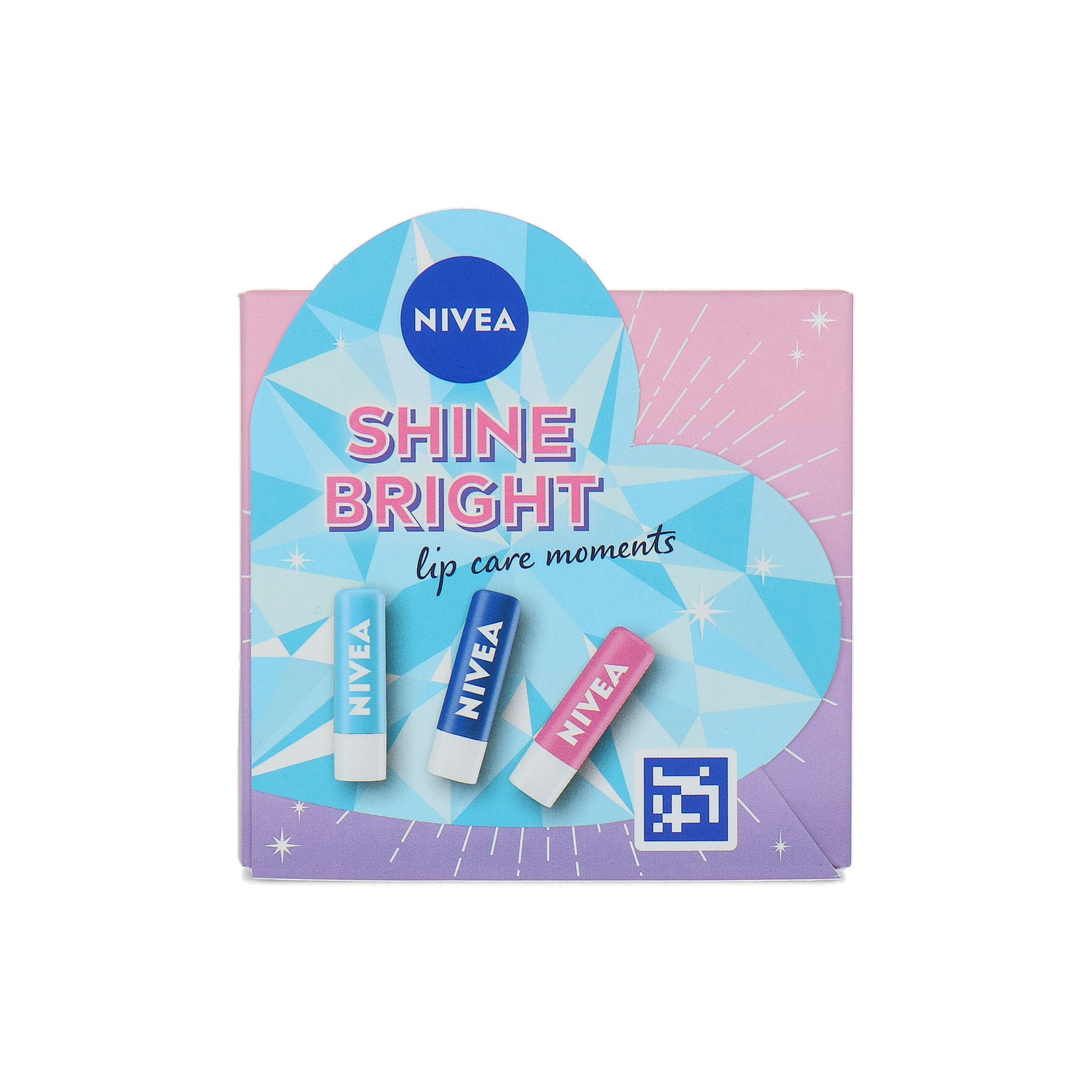 Nivea Shine Brught Lip Care Moments Cadeauset - 3 x 4,8 gr