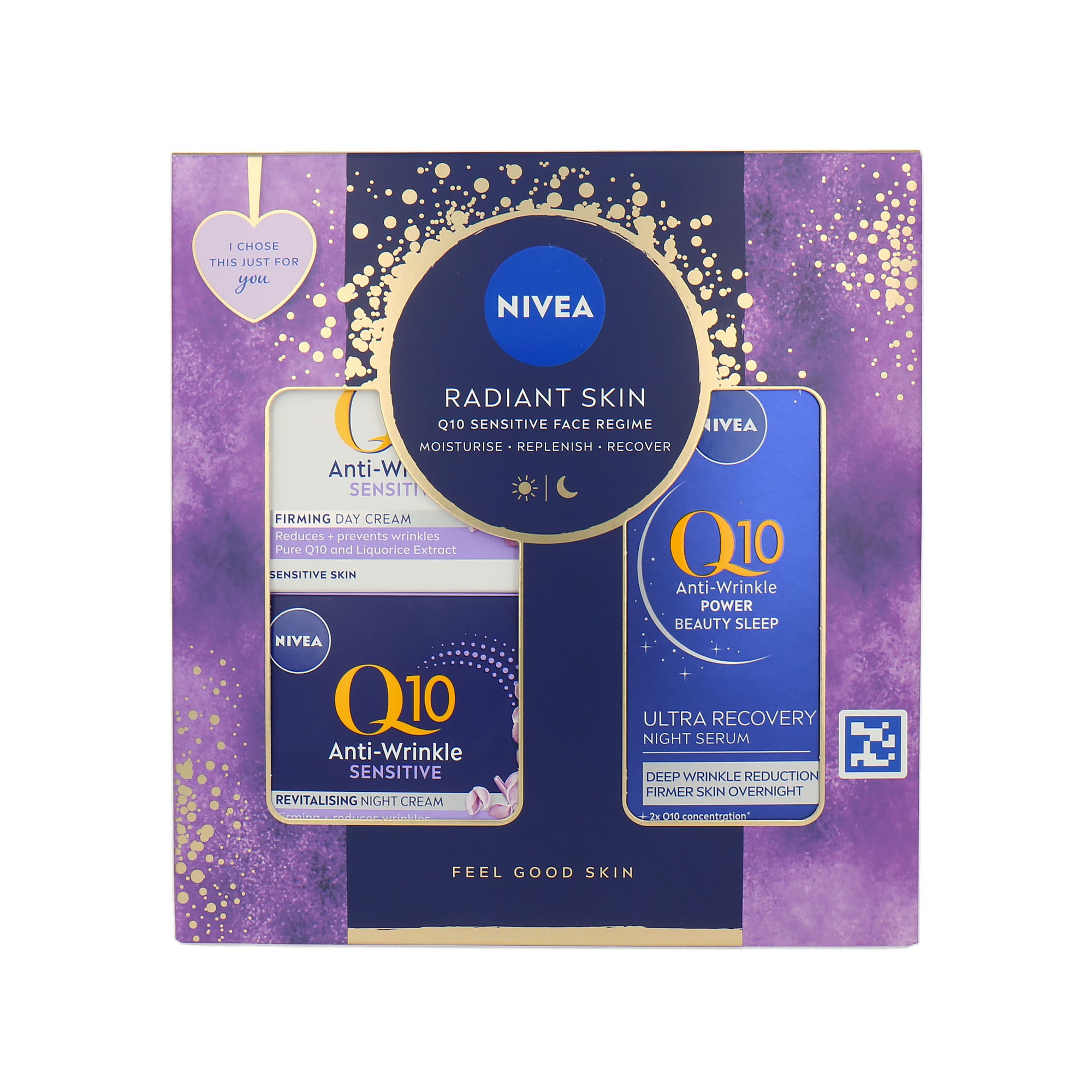 Nivea Radiant Skin Q10 Sensitive Face Regime Geschenkset - 130 ml