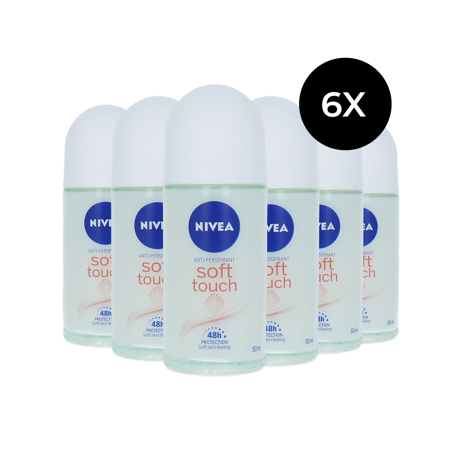 Nivea Soft Touch Deo Roller - 6 x 50 ml
