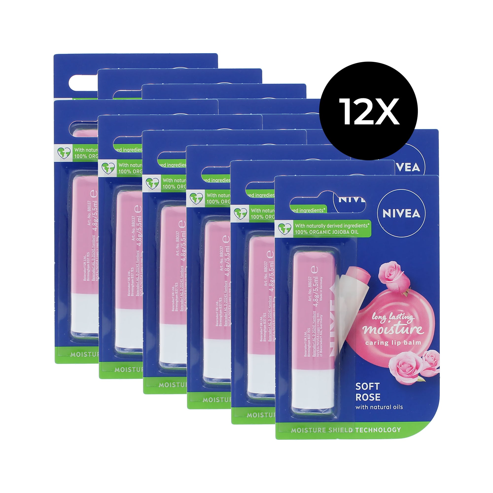 Nivea Soft Rose Lippenbalsem - 12 x 5,5 ml