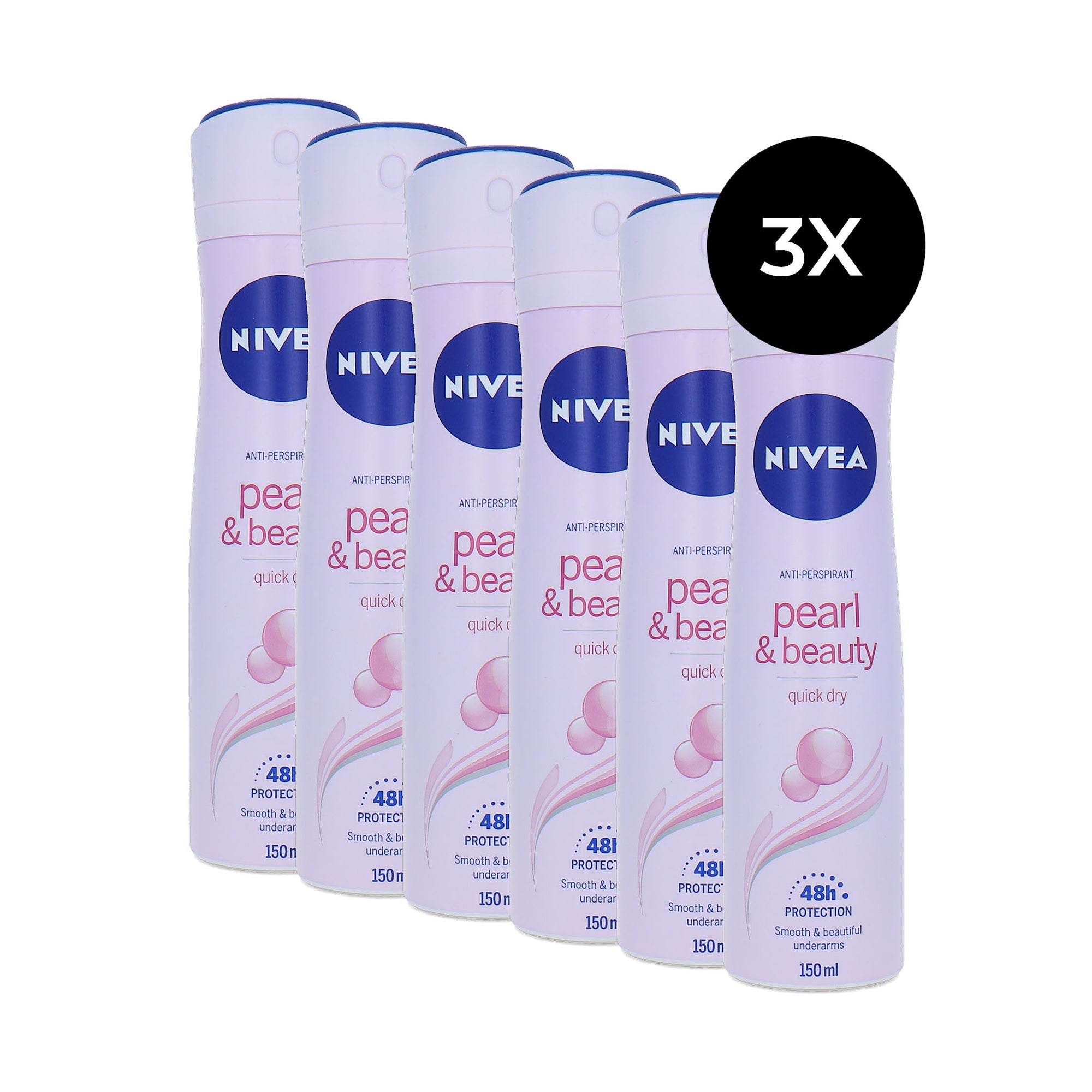 Nivea Pearl & Beauty Deodorant Spray - 6 x 150 ml