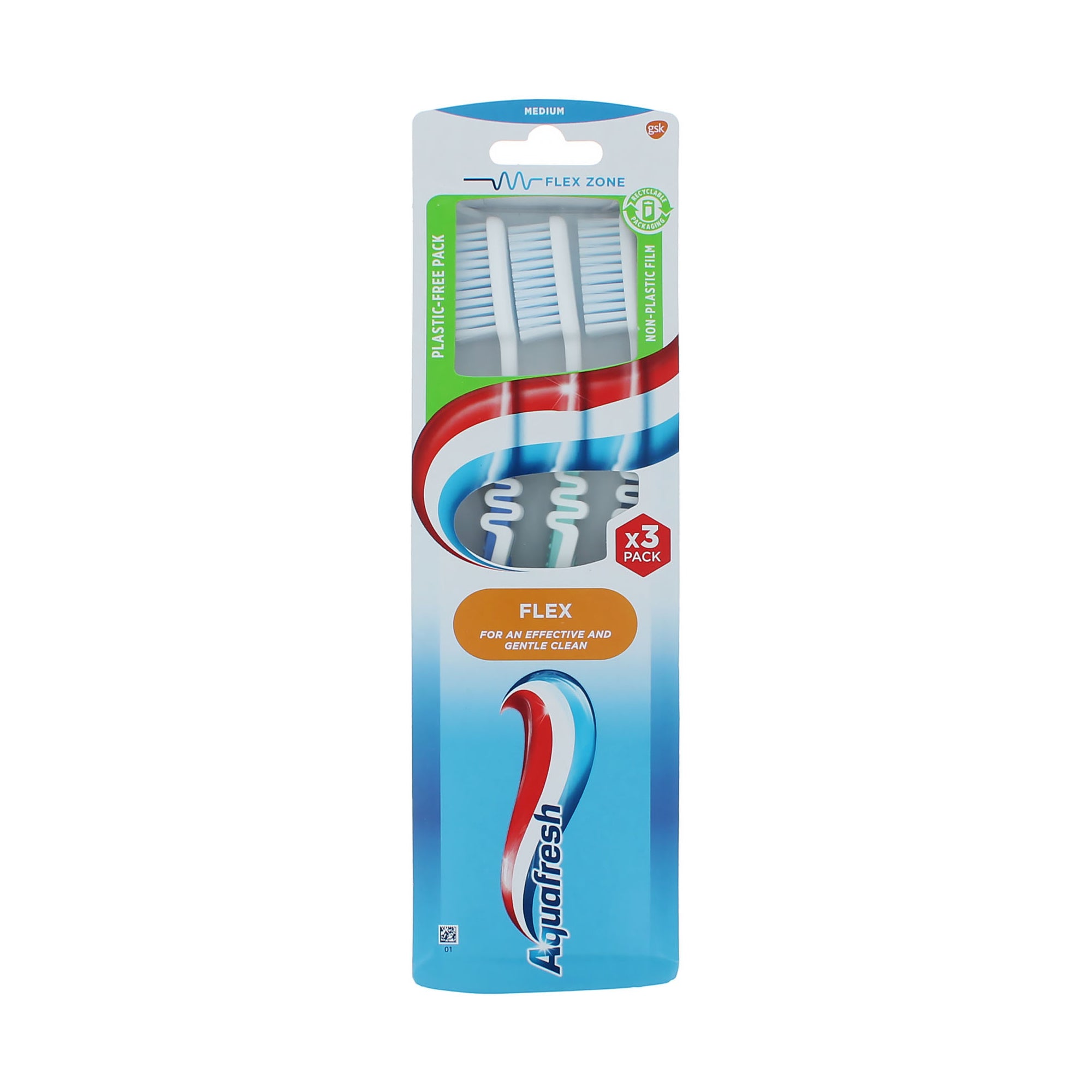 Aquafresh Flex Zone 3 Pack Tandenborstel - Medium