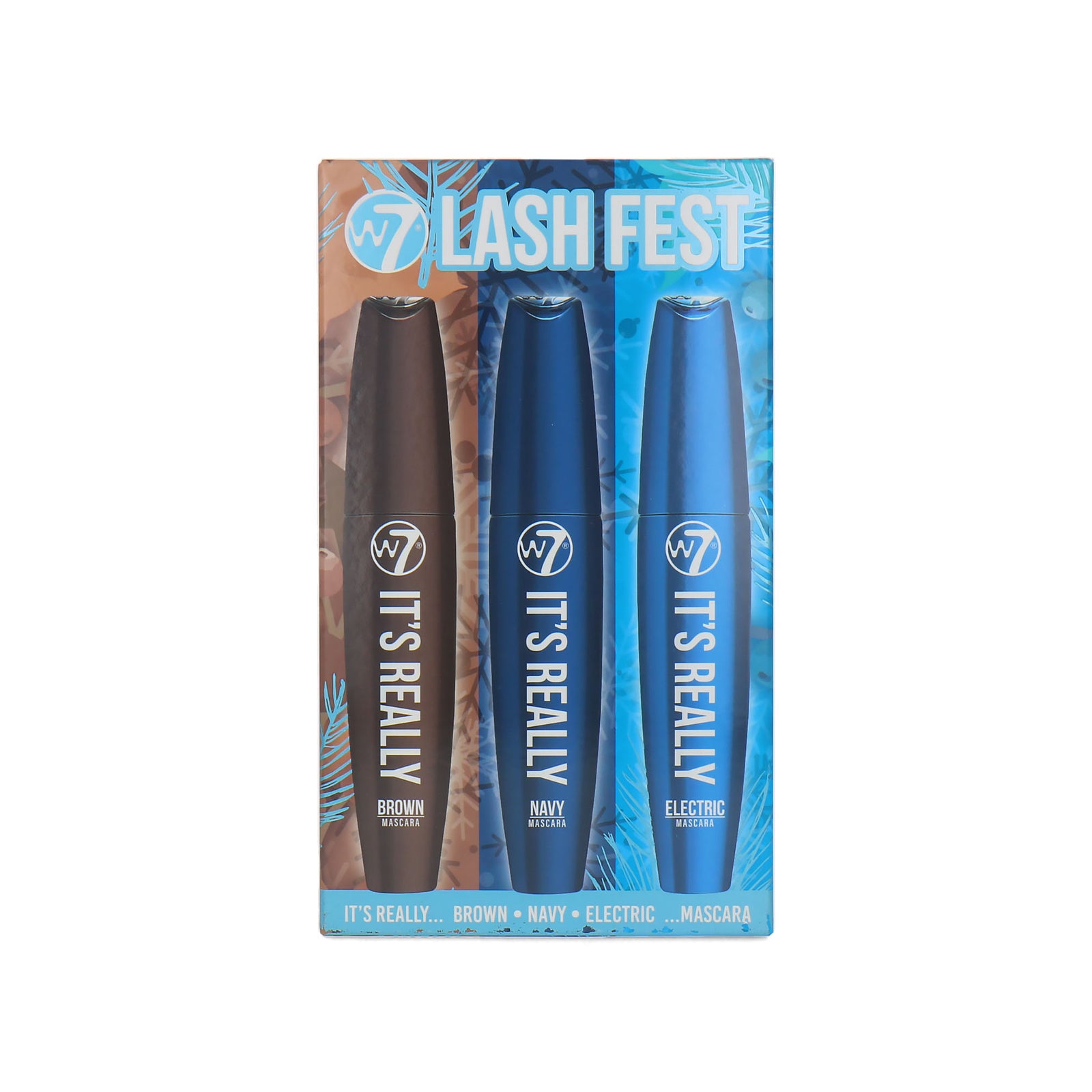 W7 Lash Fest Mascara Cadeauset - brown-navy-electric