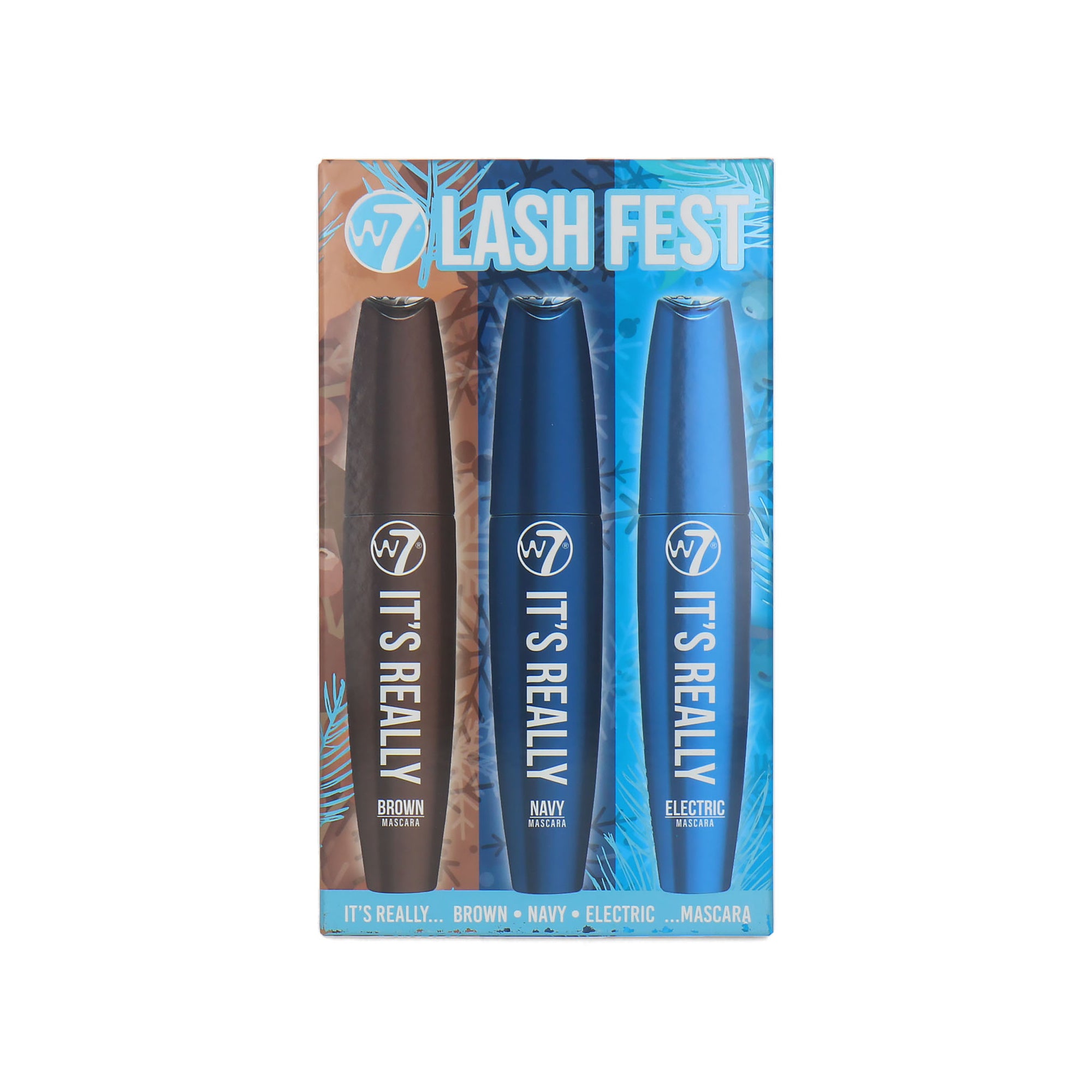 W7 Lash Fest Mascara Cadeauset - brown-navy-electric