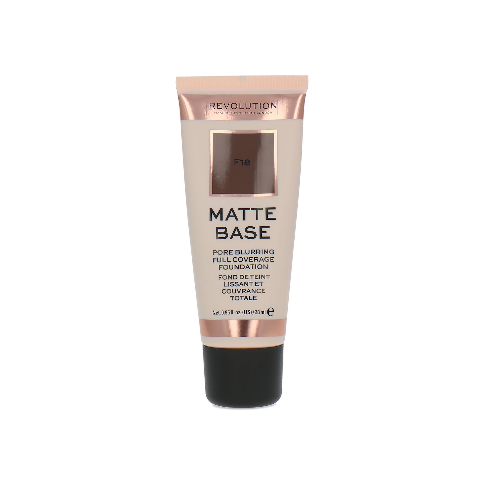 Makeup Revolution Matte Base Pore Blurring Full Coverage Foundation - F18