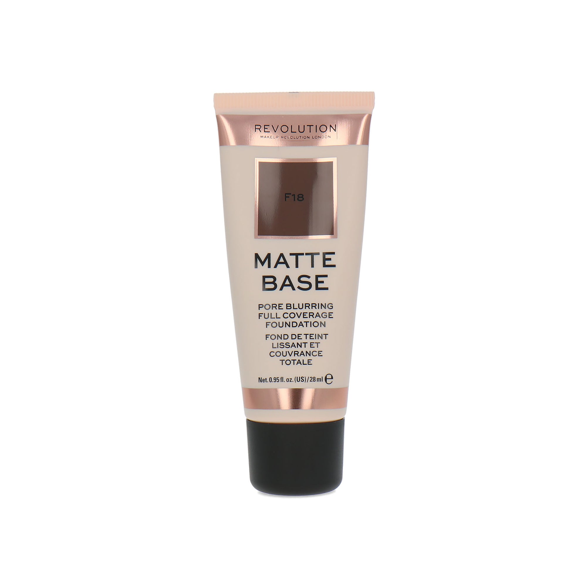 Makeup Revolution Matte Base Pore Blurring Full Coverage Foundation - F18