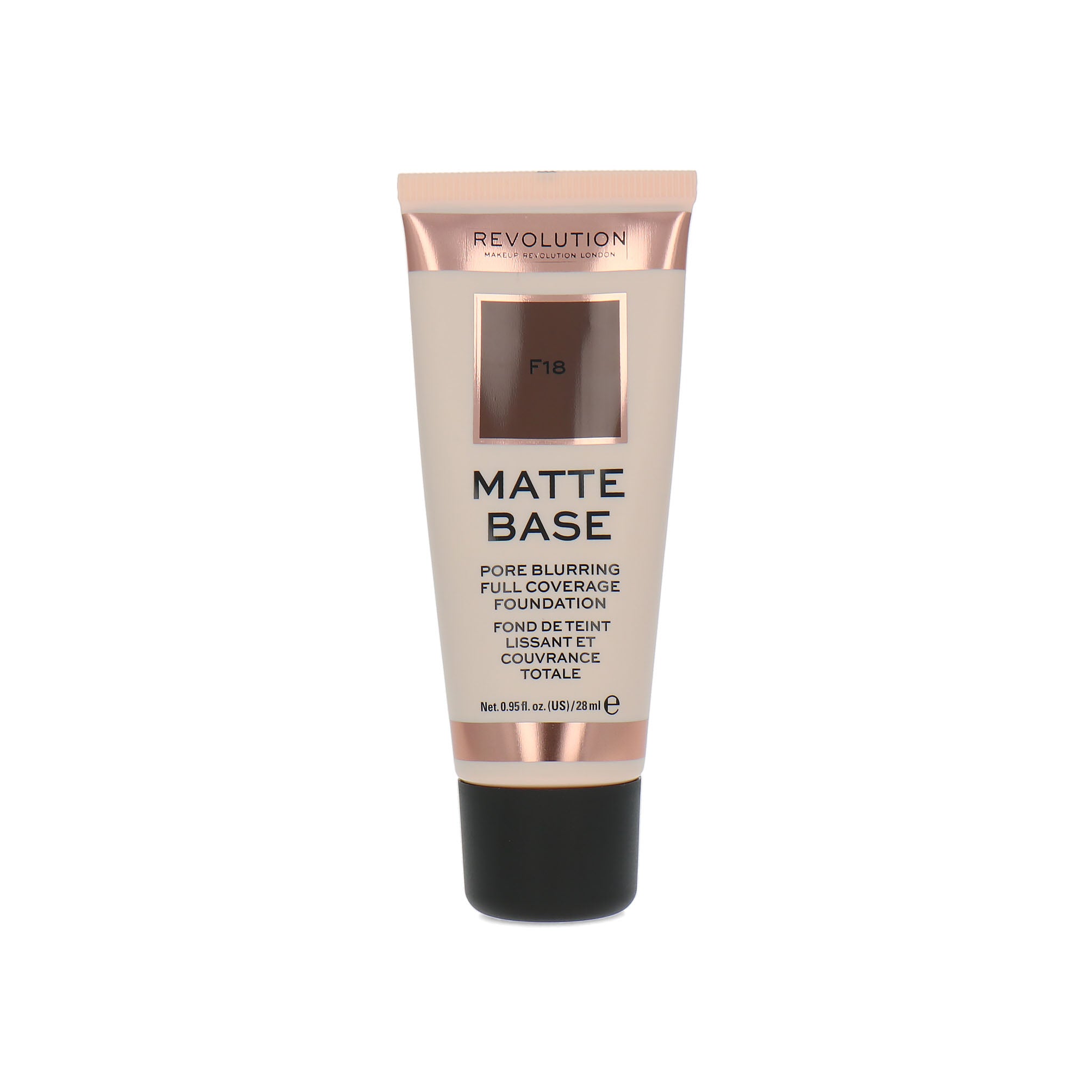 Makeup Revolution Matte Base Pore Blurring Full Coverage Foundation - F18