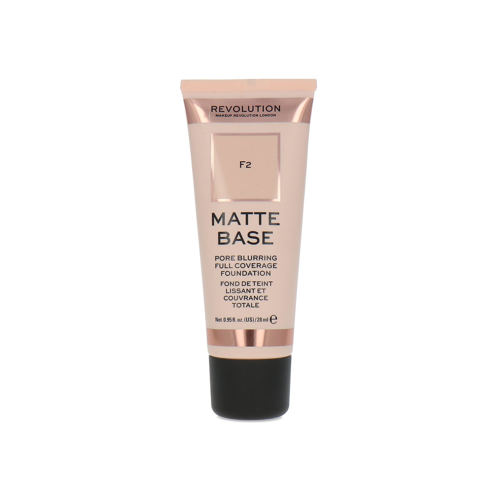 Makeup Revolution Matte Base Pore Blurring Full Coverage Foundation - F2