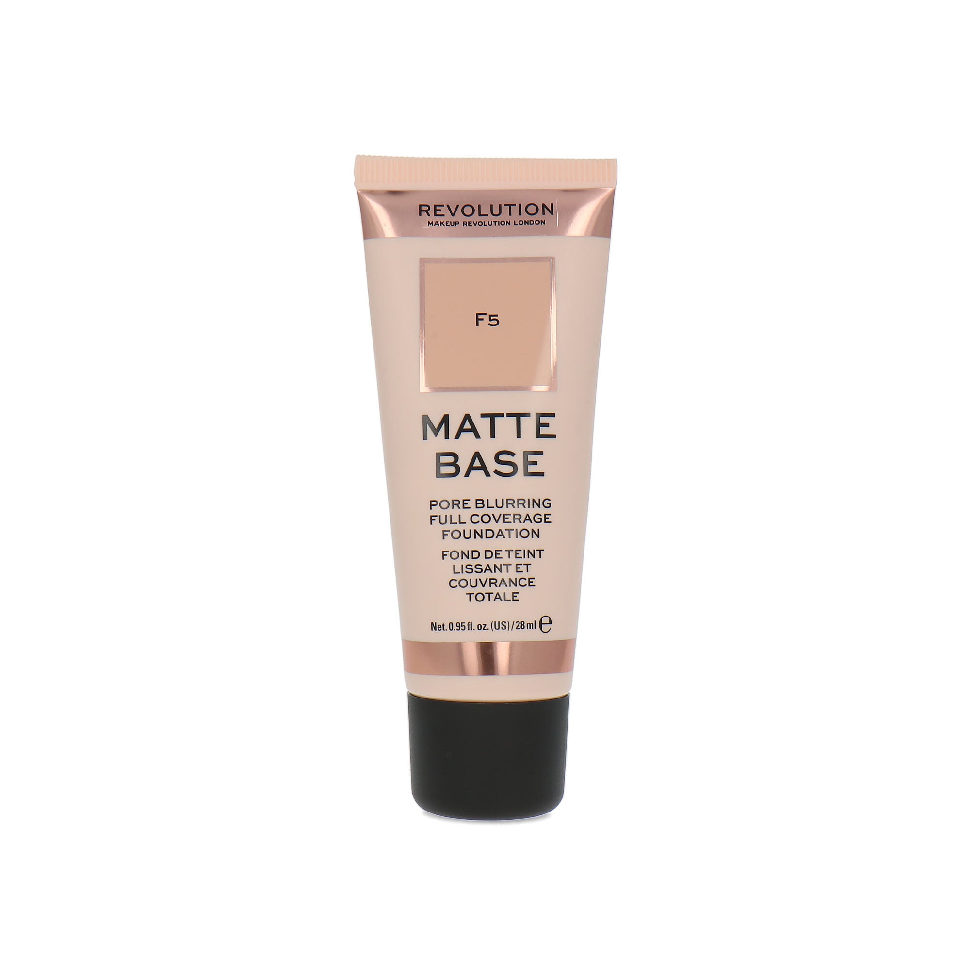Makeup Revolution Matte Base Pore Blurring Full Coverage Foundation - F5