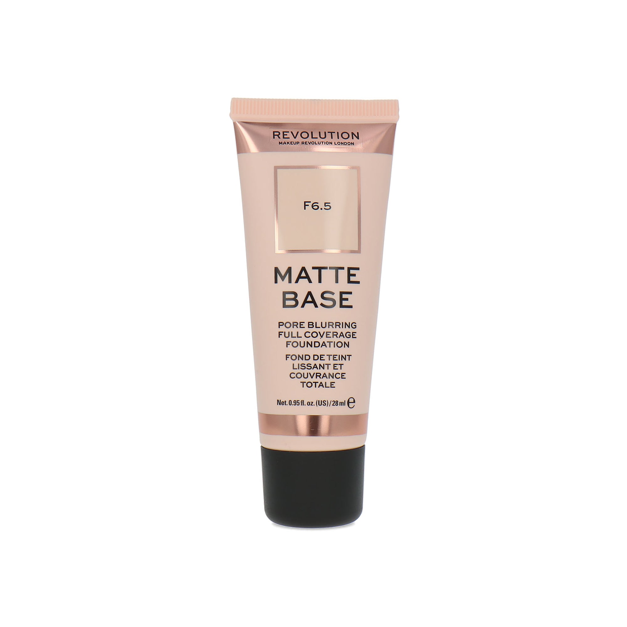 Makeup Revolution Matte Base Pore Blurring Full Coverage Foundation - F6.5