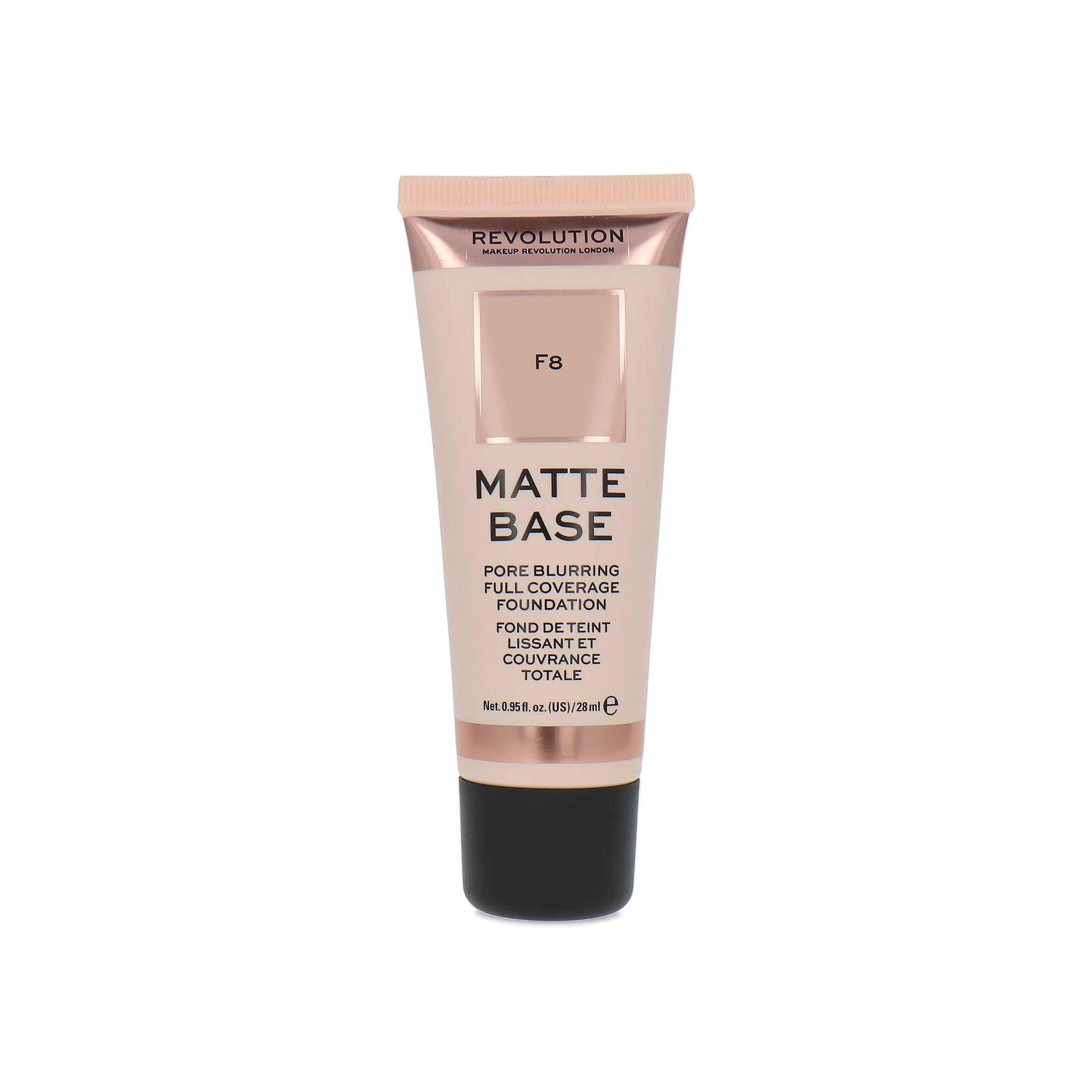Makeup Revolution Matte Base Pore Blurring Full Coverage Foundation - F8
