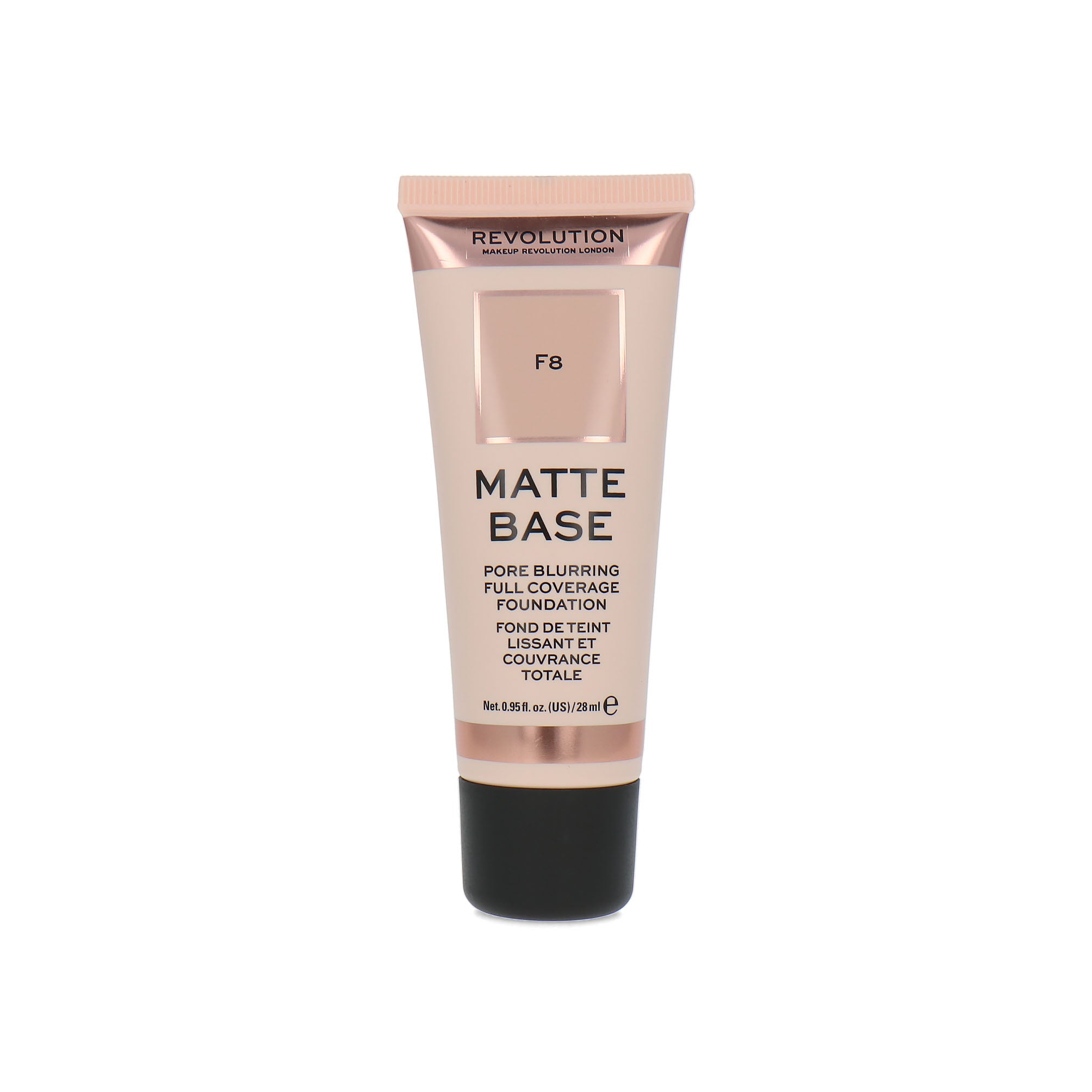 Makeup Revolution Matte Base Pore Blurring Full Coverage Foundation - F8