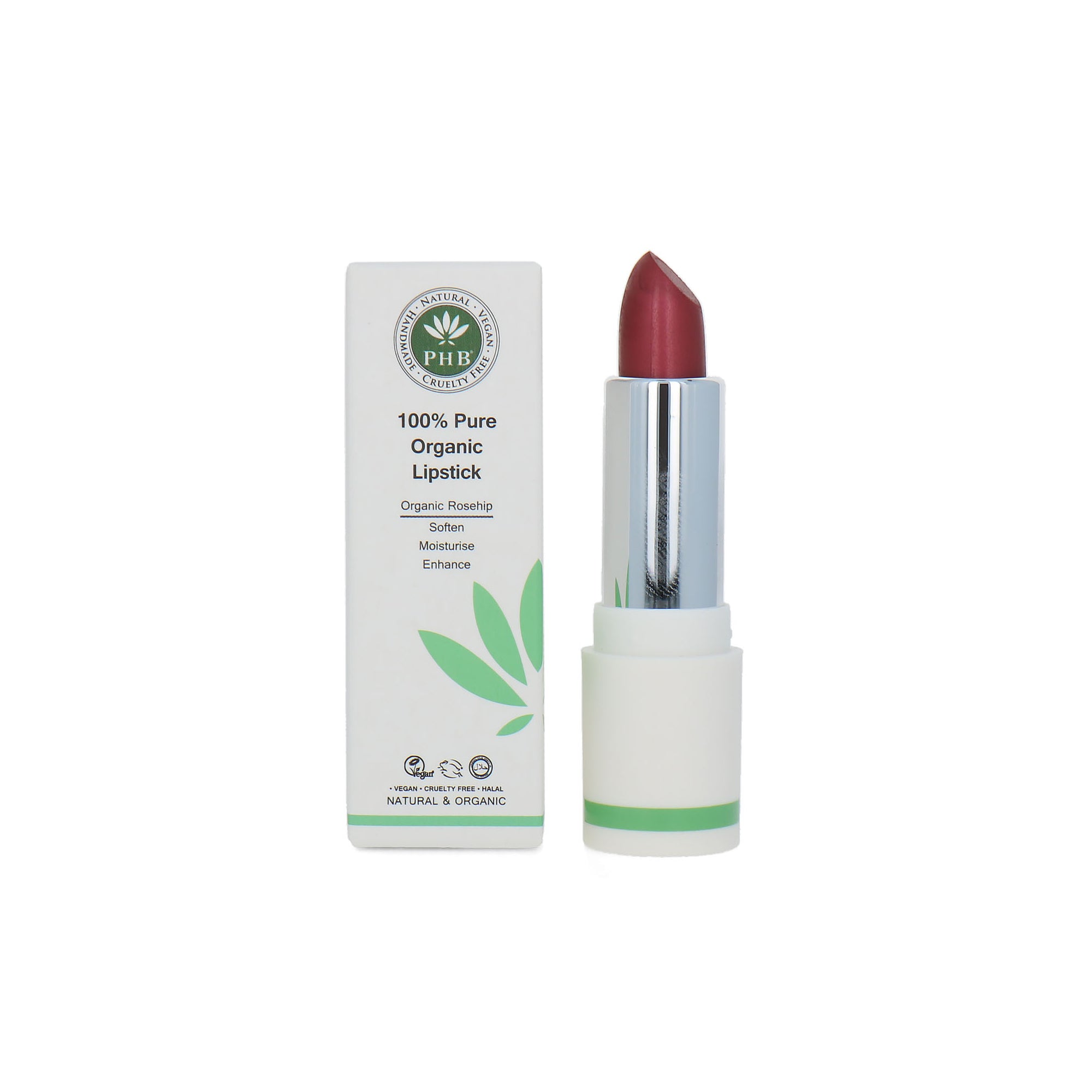 PHB Ethical Beauty 100% Pure Organic Lipstick - Cranberry