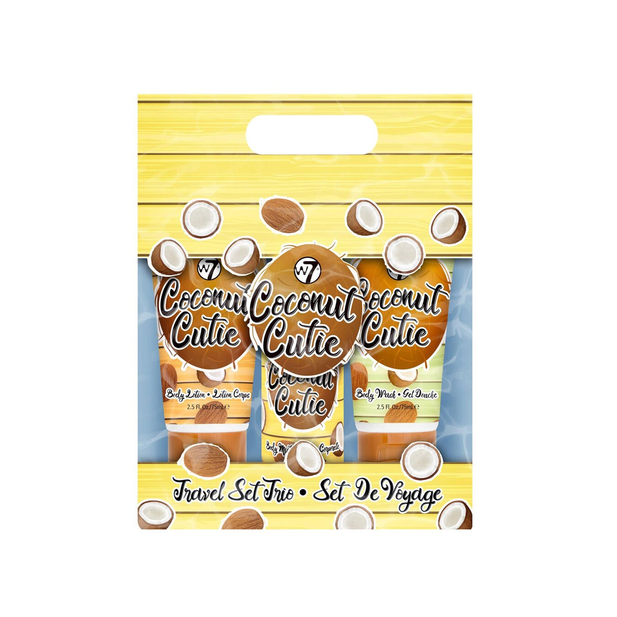 W7 Coconut Cutie Travel Set Trio Cadeauset