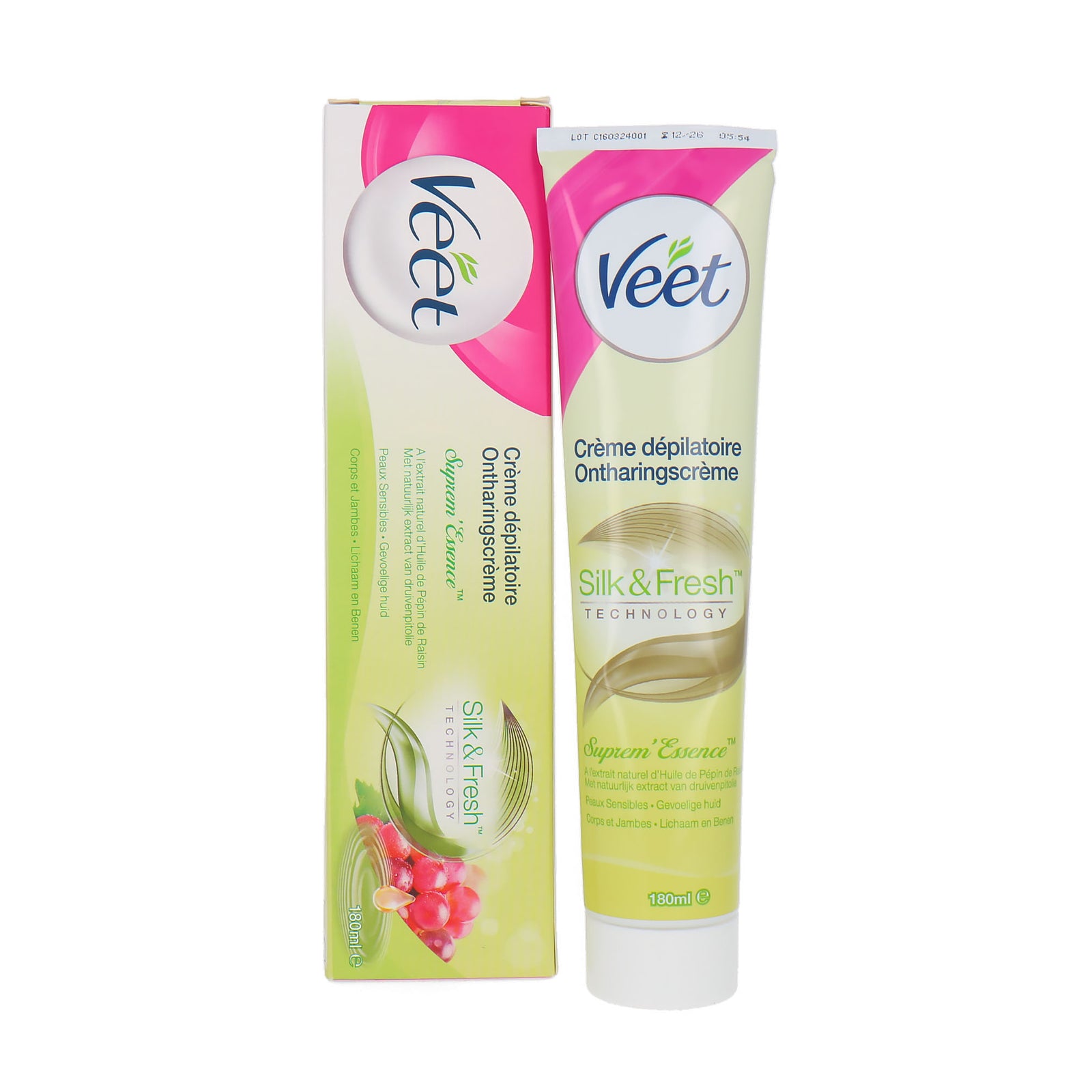 Veet Silk & Fresh Depilatory Cream Body & Legs - 180 ml (Für empfindliche Haut)