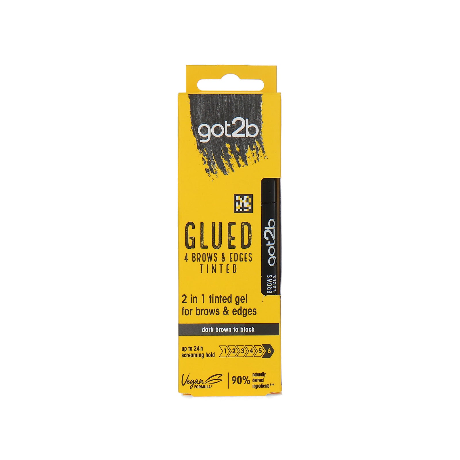 Schwarzkopf Got2b Glued 4 Brows & Edges - Dark Brown To Black