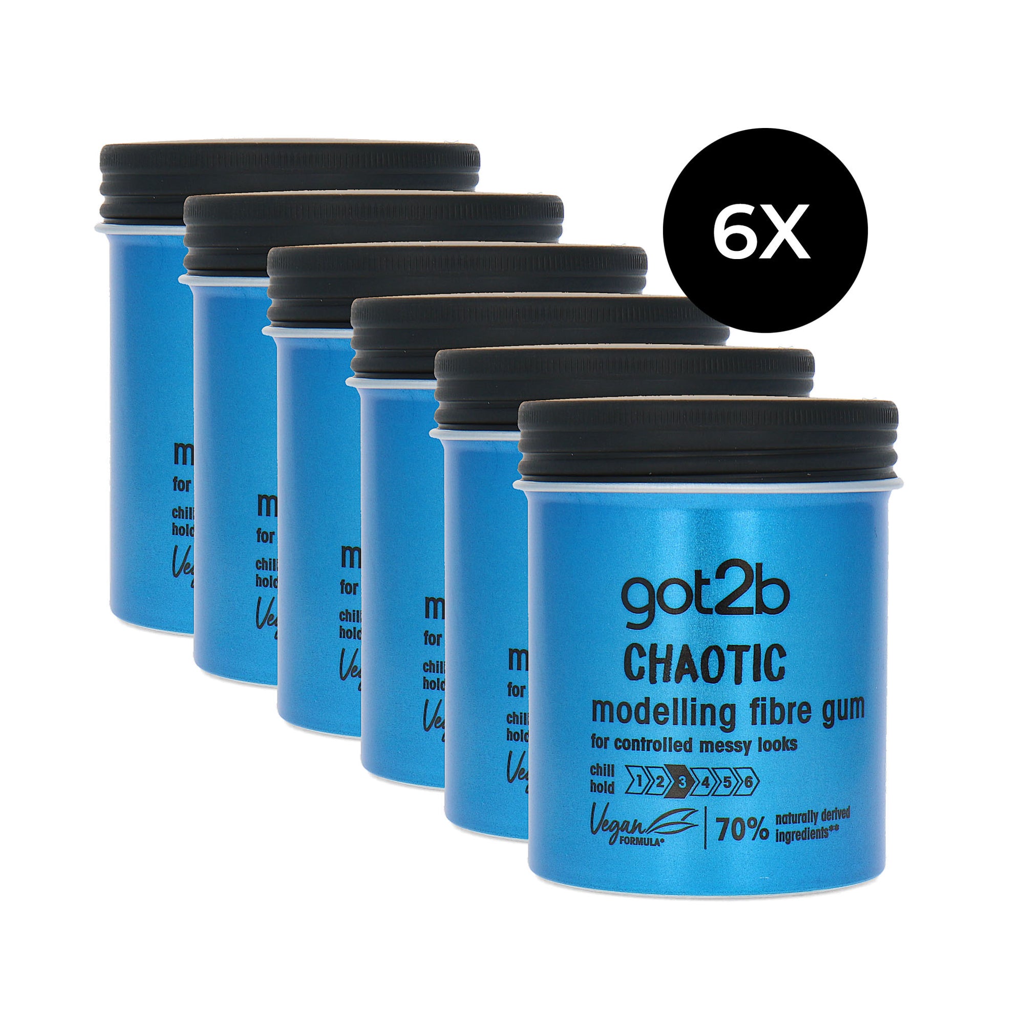 Schwarzkopf Got2b Chaotic Modelling Fibre Gum - 6 x 100 ml