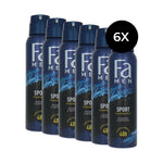 Fa Men Sport Vitalizing Scent Deodorant Spray - 6 x 150 ml