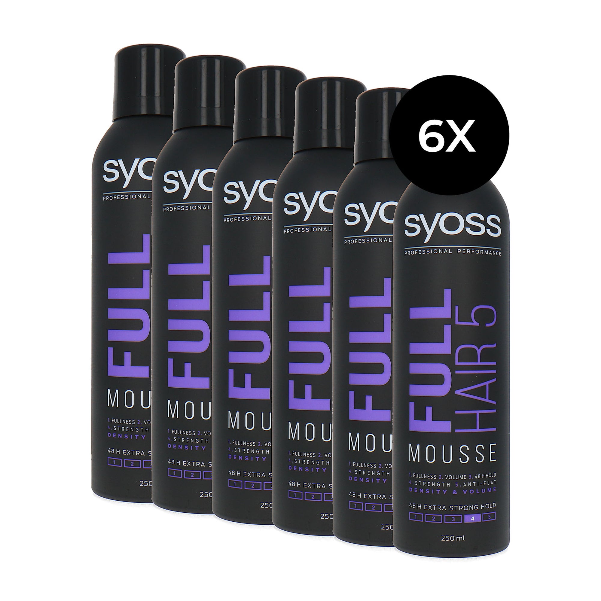 Syoss FULL Hair Mousse - 6 x 250 ml
