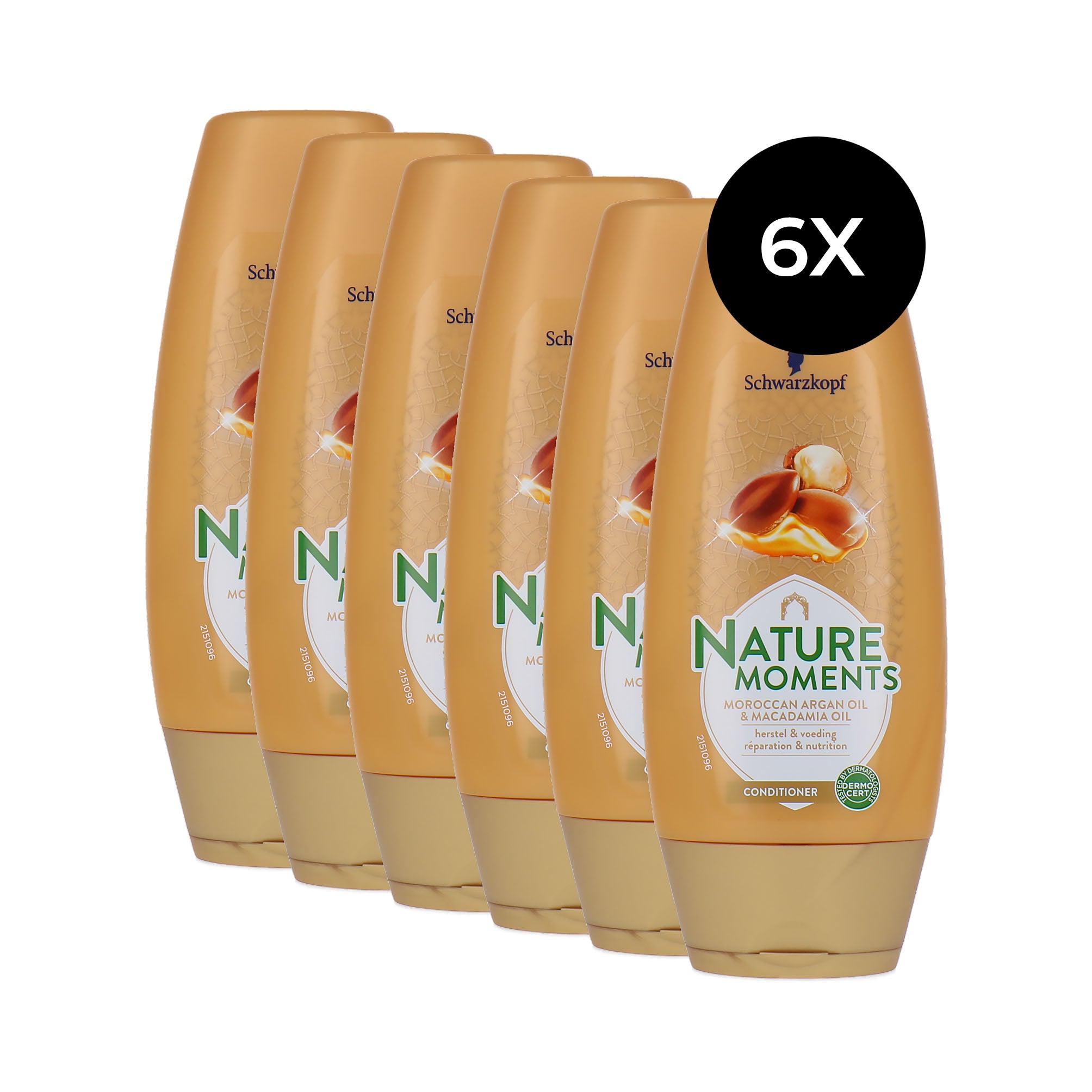 Schwarzkopf Nature Moments Moroccan Argan Oil & Macadamia Oil Conditioner - 6 x 200 ml