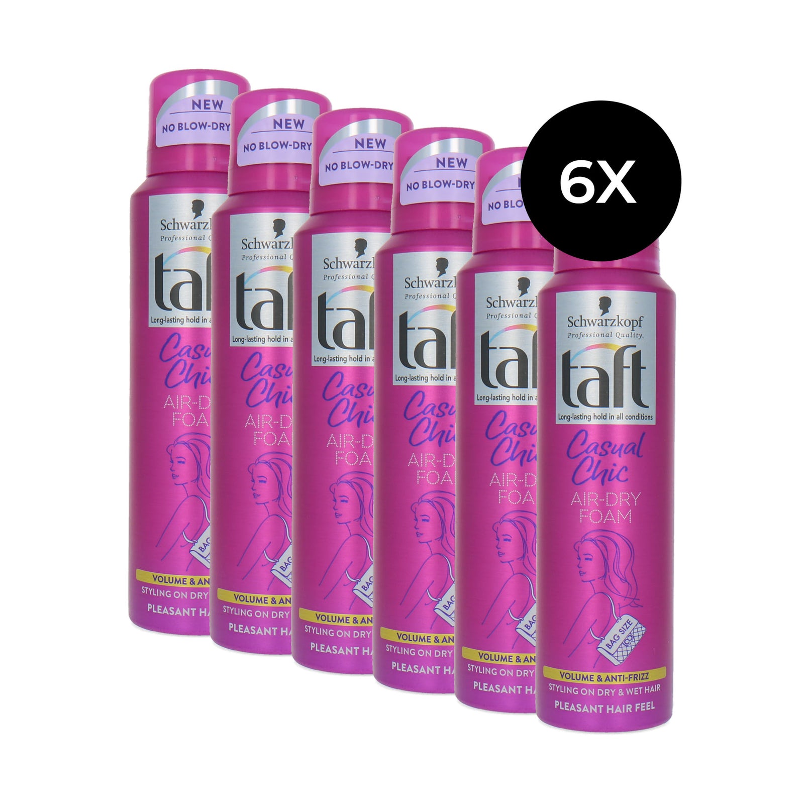Schwarzkopf Casual Chic Air-Dry Foam - 6 x 150 ml