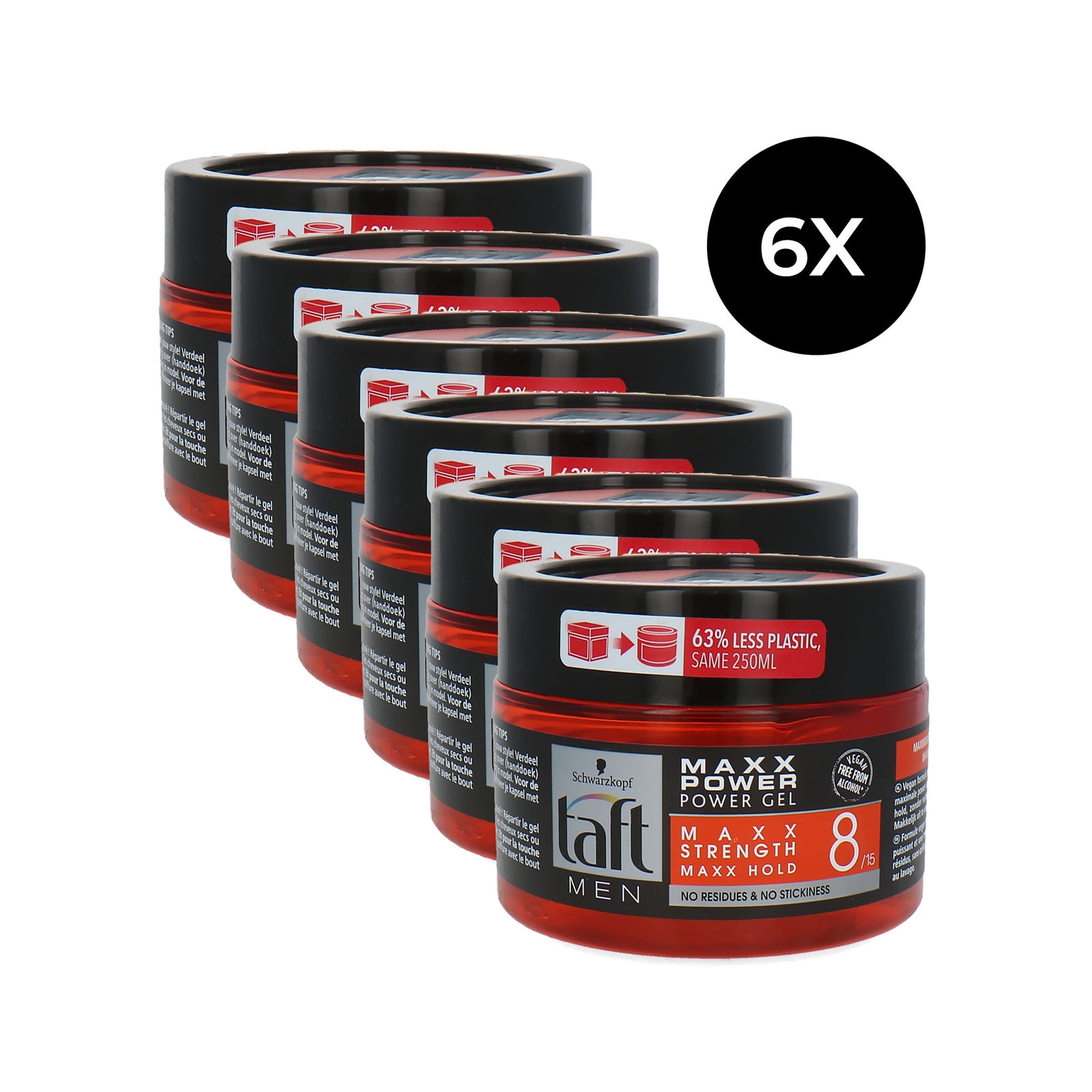 Schwarzkopf Taft Men Maxx Power Gel 8/15 - 6 x 250 ml