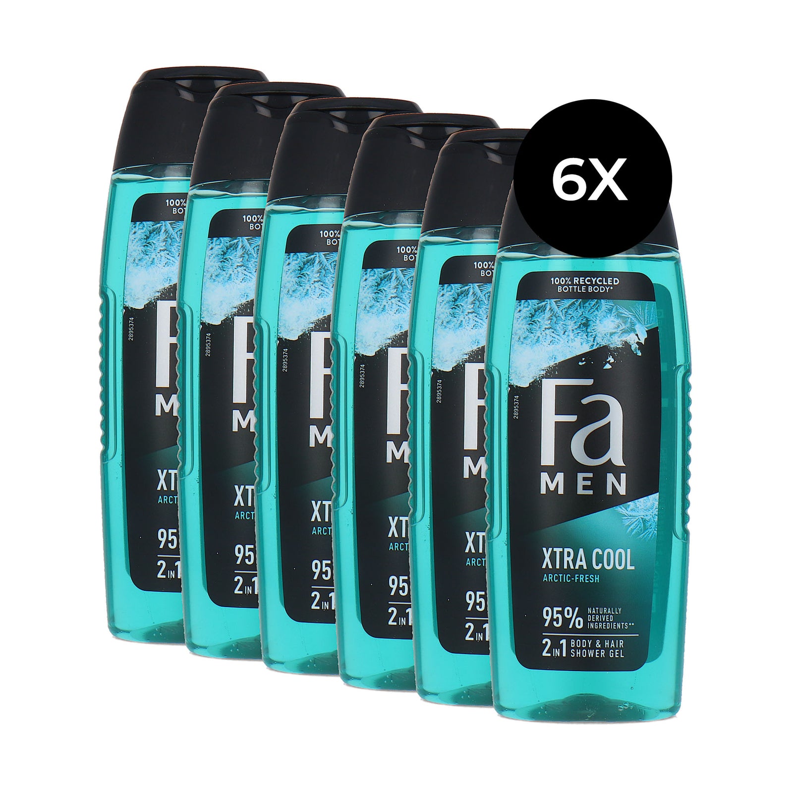 Fa Men Body & Hair Shower Gel Xtra Cool - 6 x 250 ml