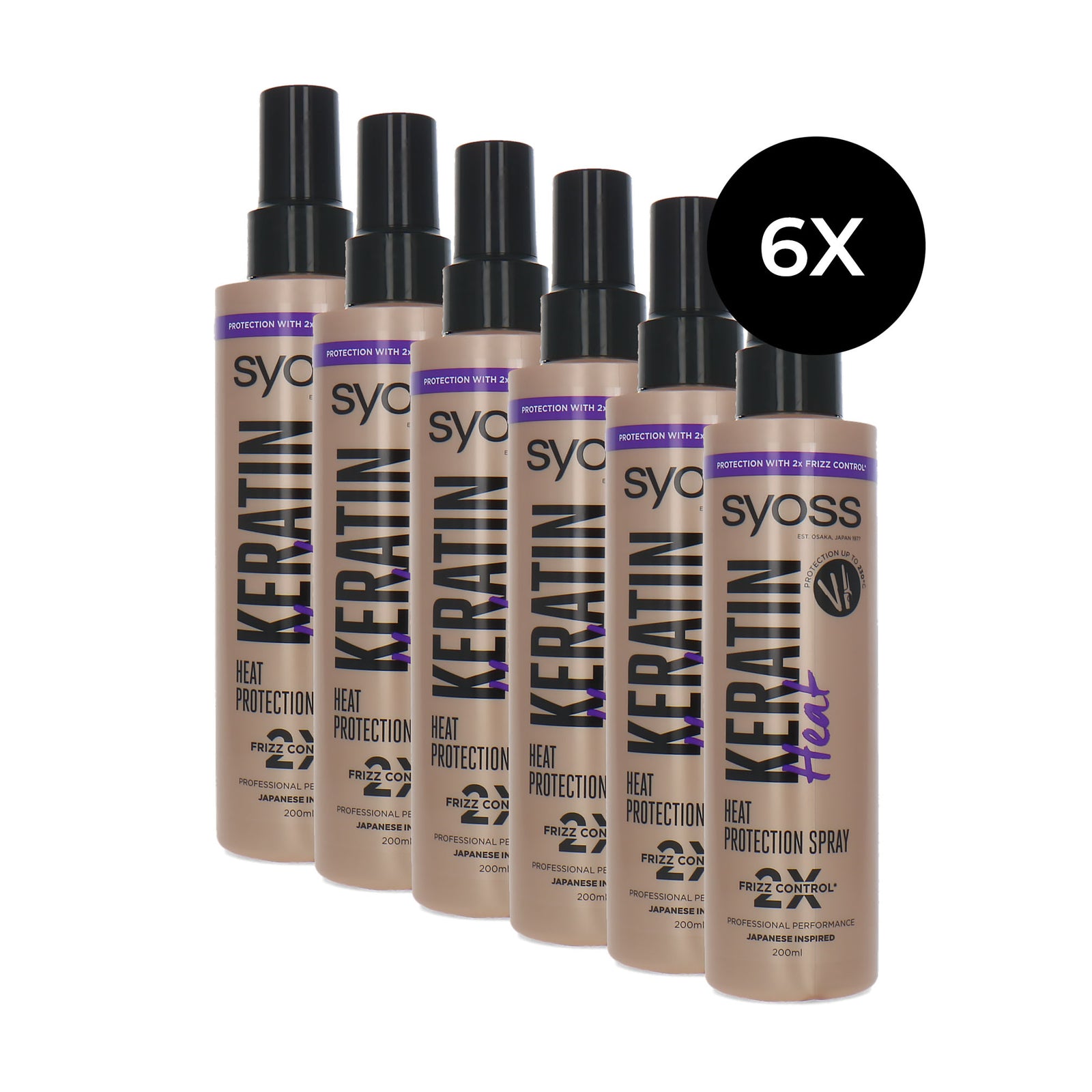 Syoss Keratin Heat Protection Spray - 6 x 200 ml