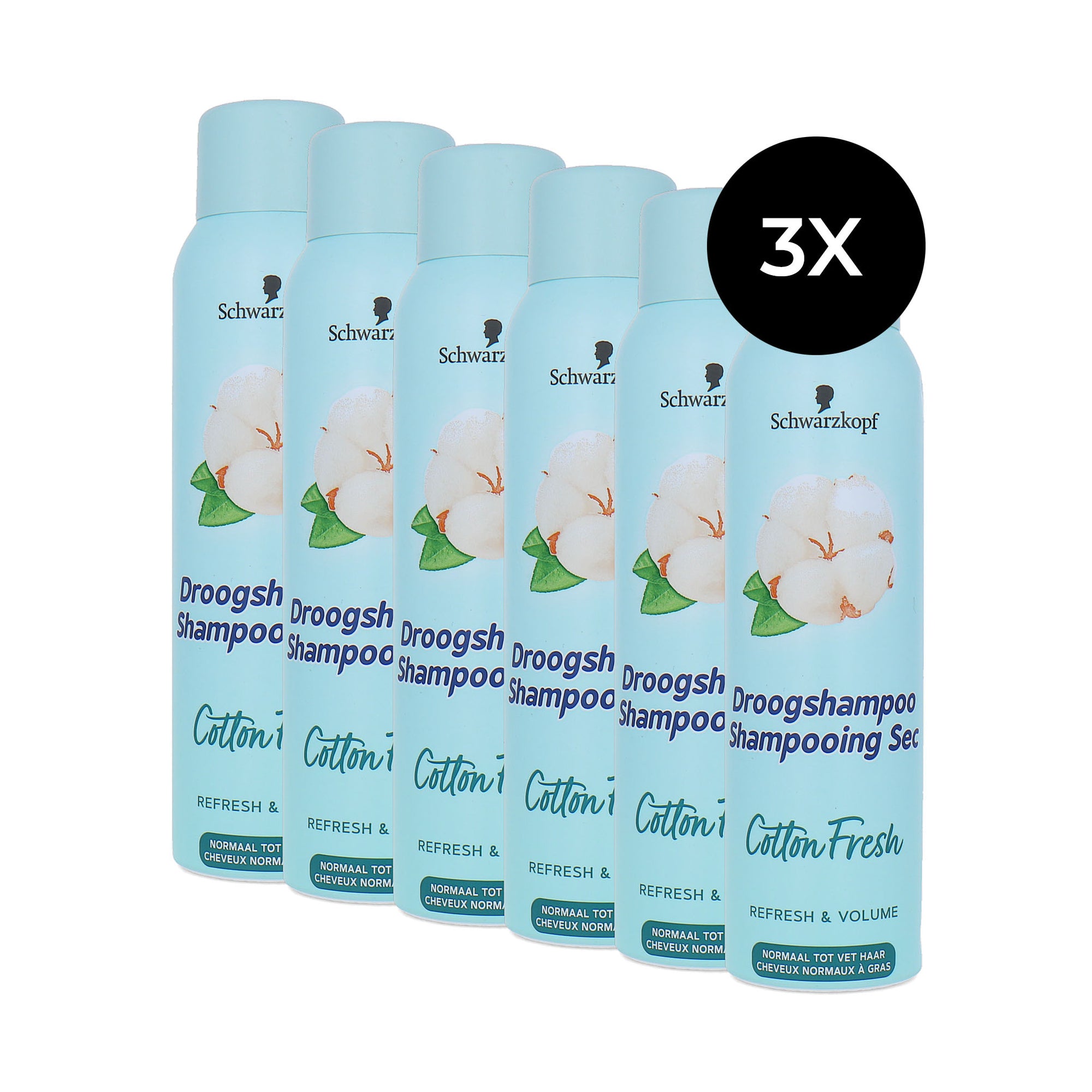 Schwarzkopf Dry Shampoo Cotton Fresh - 6 x 150 ml
