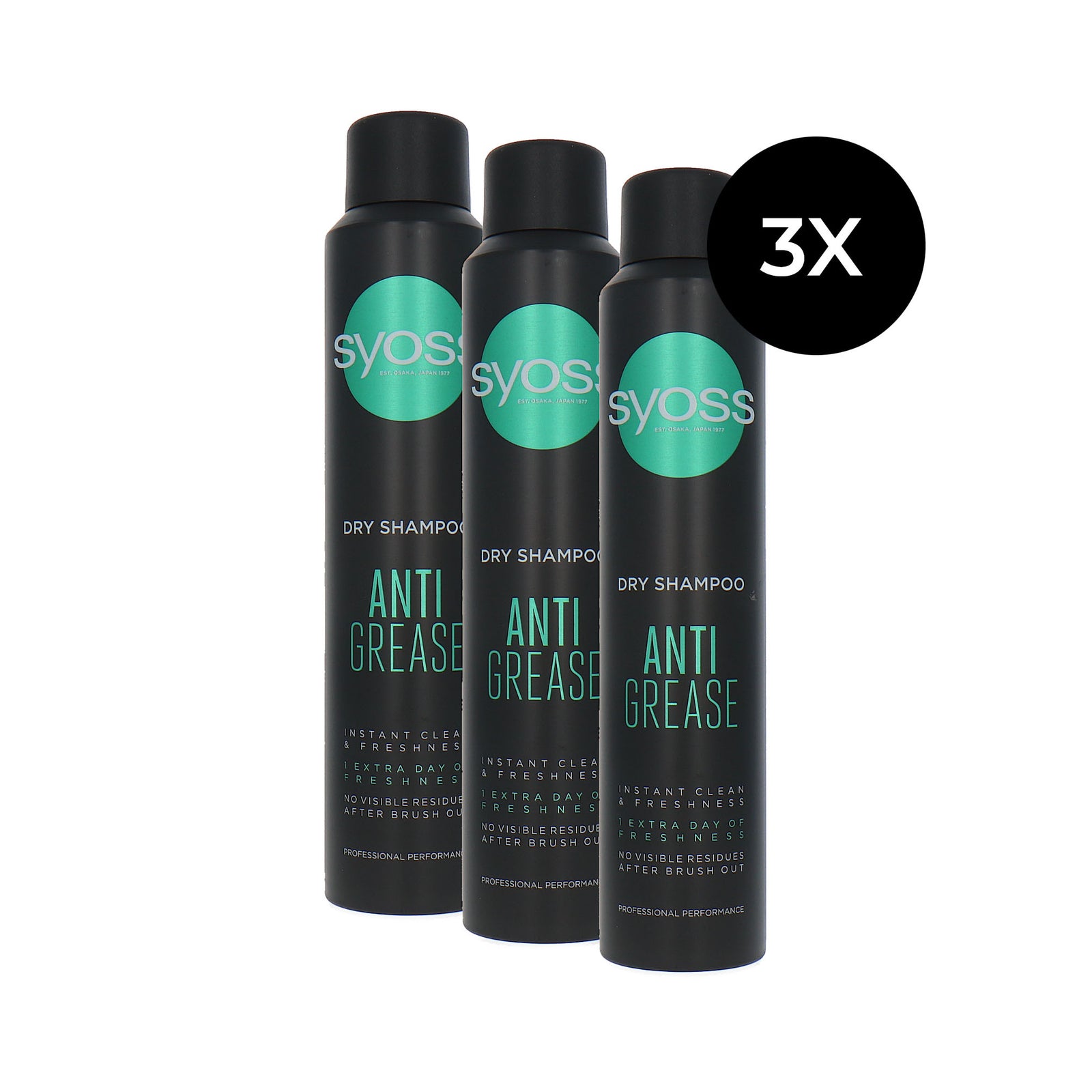 Syoss Trockenshampoo Anti-Fett - 3 x 200 ml