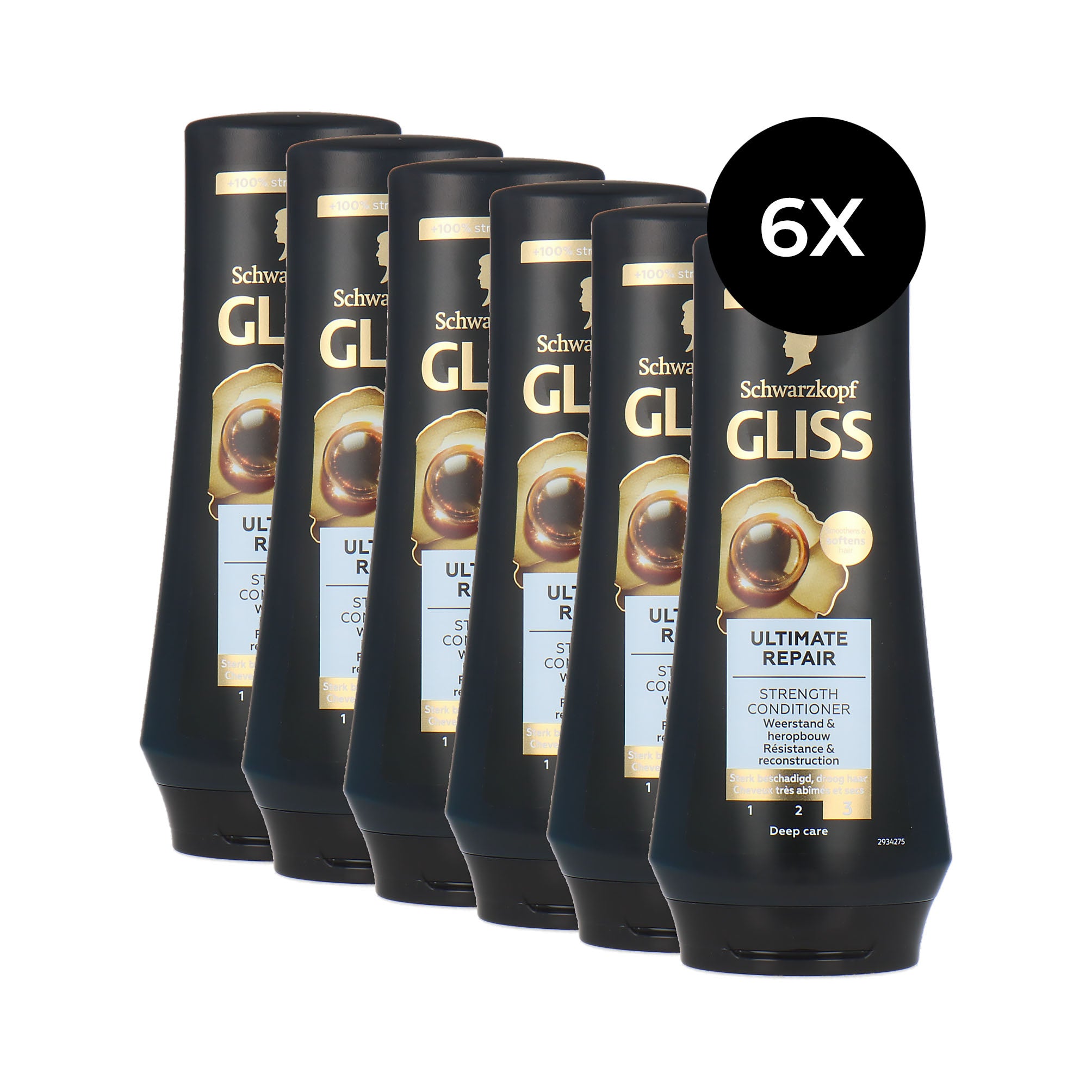 Schwarzkopf Gliss Ultimate Repair Strength Conditioner - 6 x 200 ml