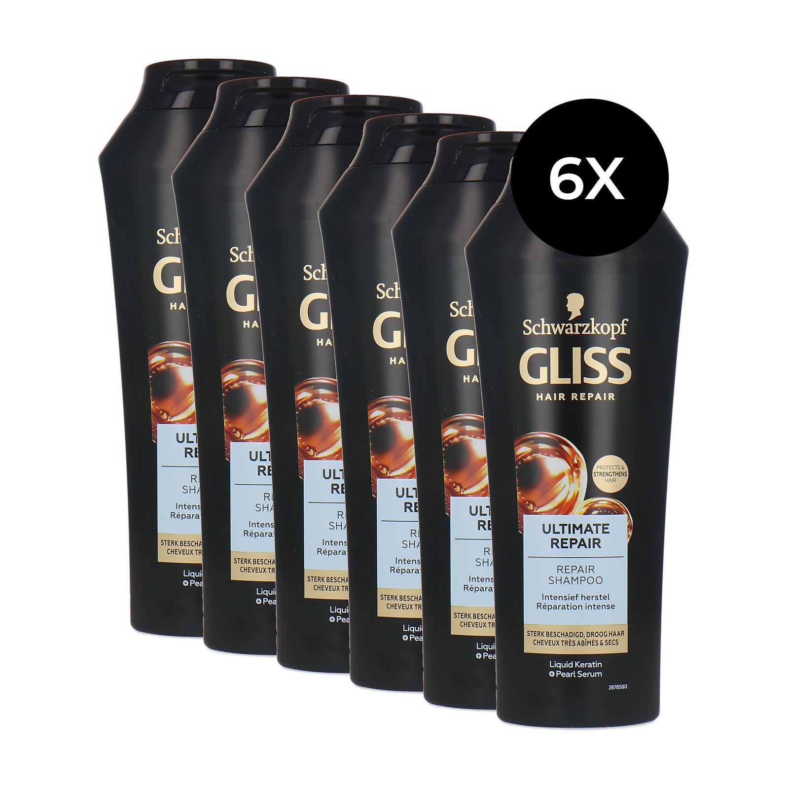 Schwarzkopf Gliss Kur Hair Repair Ultimate Repair Shampoo - 6 x 250 ml