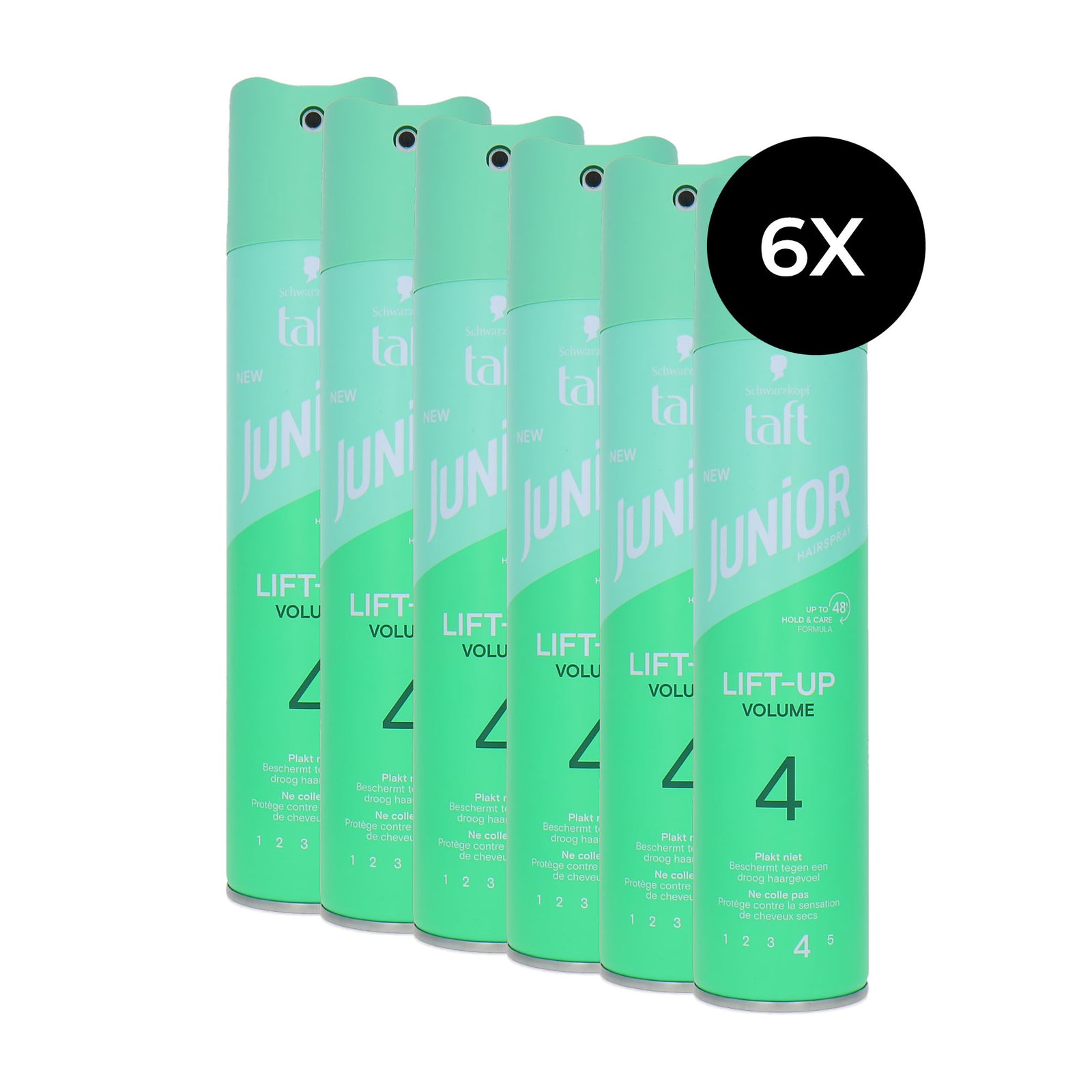 Schwarzkopf Taft Junior Hairspray 4 Lift-Up Volume - 6 x 250 ml
