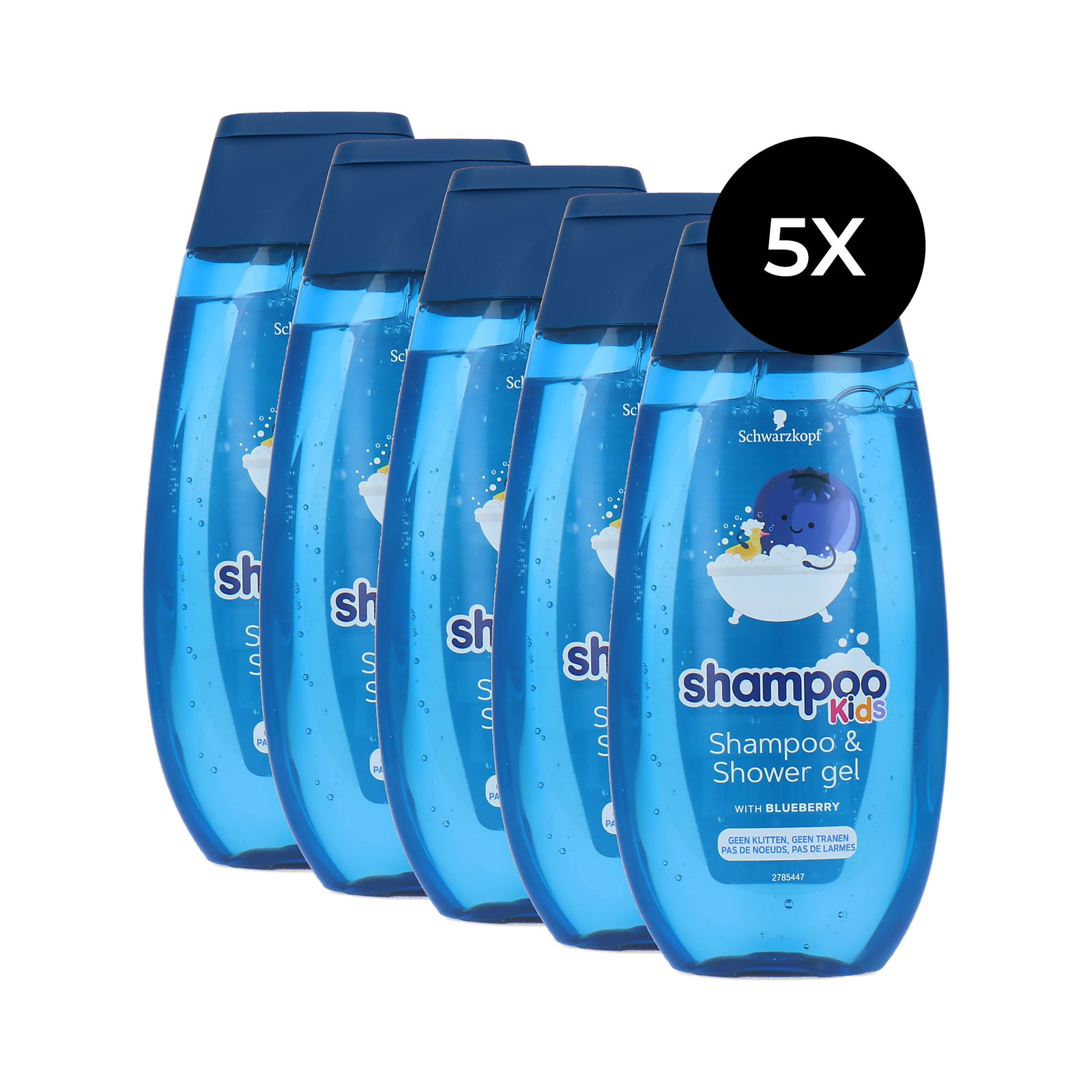 Schwarzkopf Kids Shampoo & Shower Gel Blueberry - 5 x 250 ml