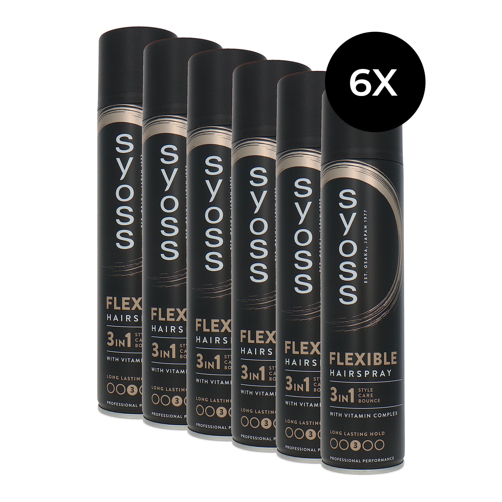 Syoss Flexible Hairspray - 3 - 6 x 300 ml
