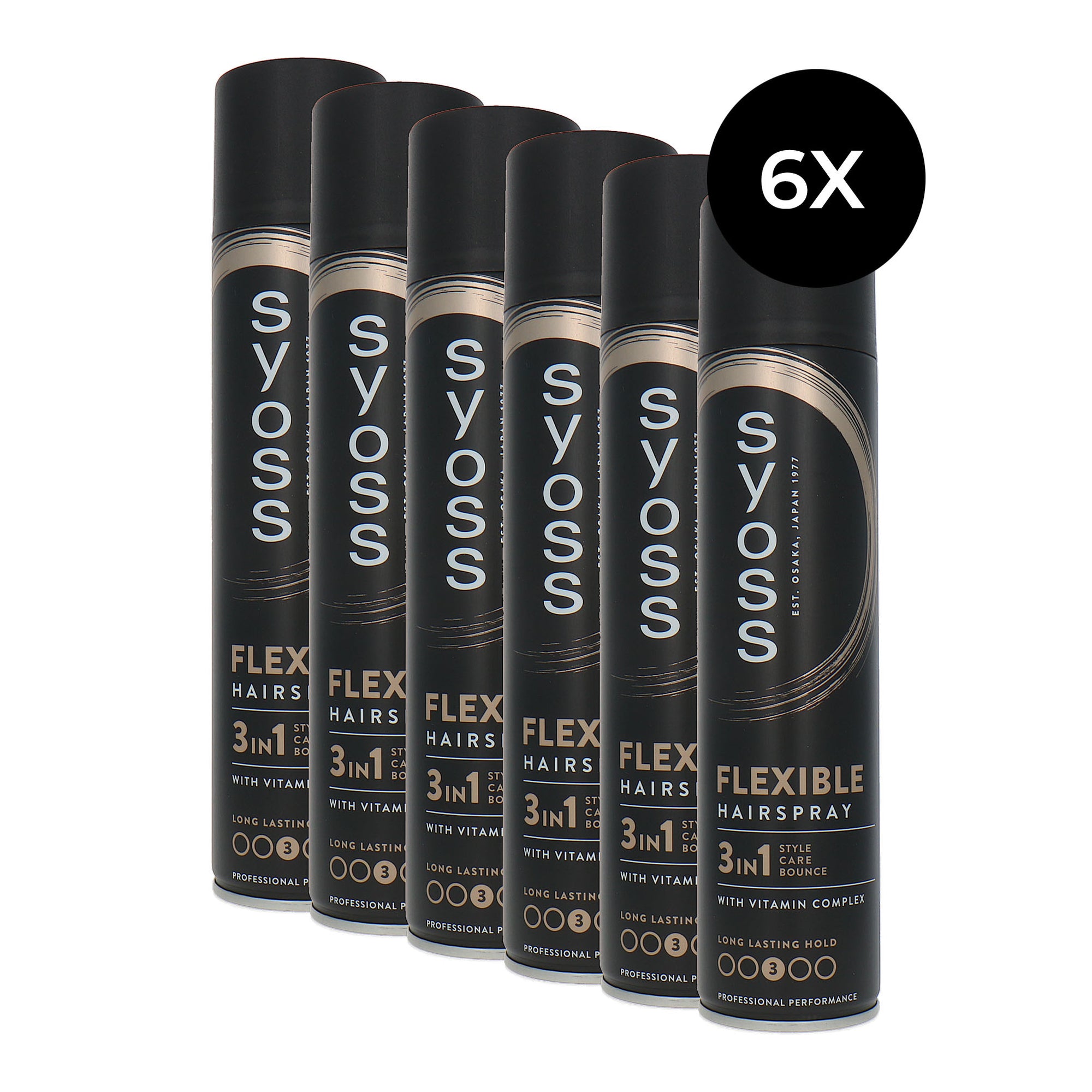 Syoss Flexible Hairspray - 3 - 6 x 300 ml