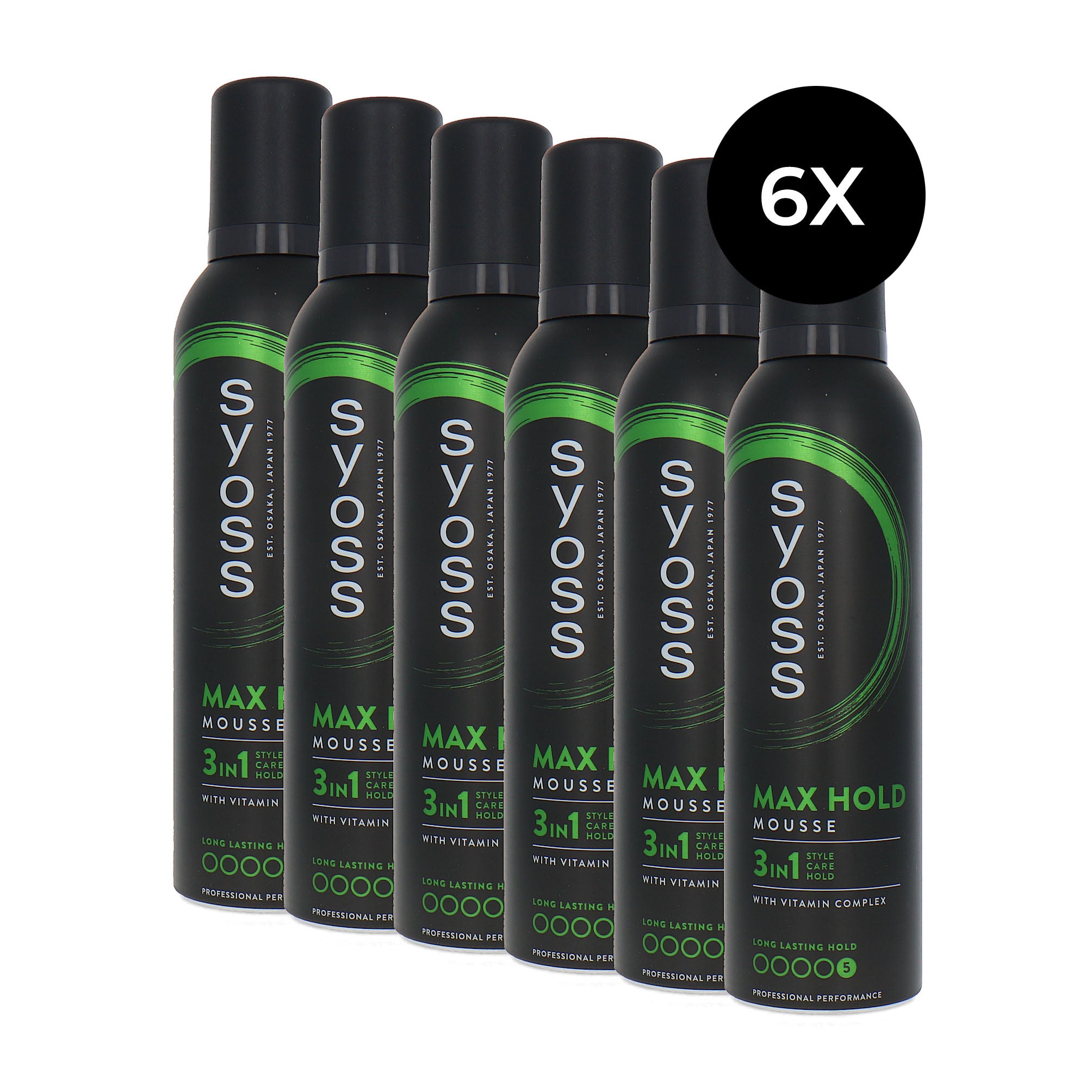 Syoss Max Hold Mousse - 5 - 6 x 250 ml