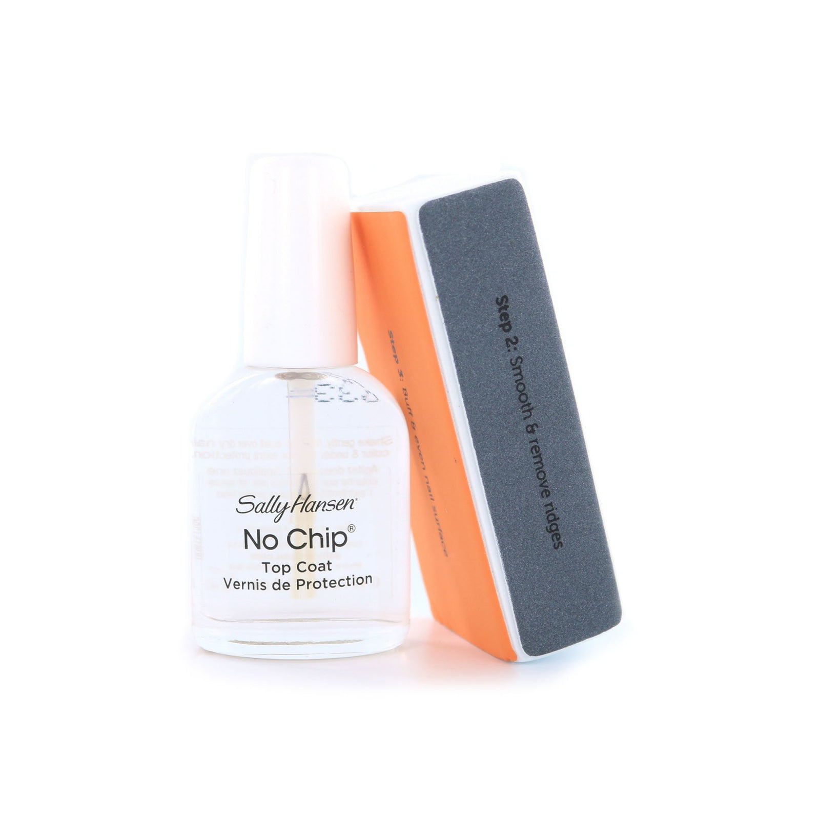 Sally Hansen No Chip Shiny Topcoat (met polijstblok)