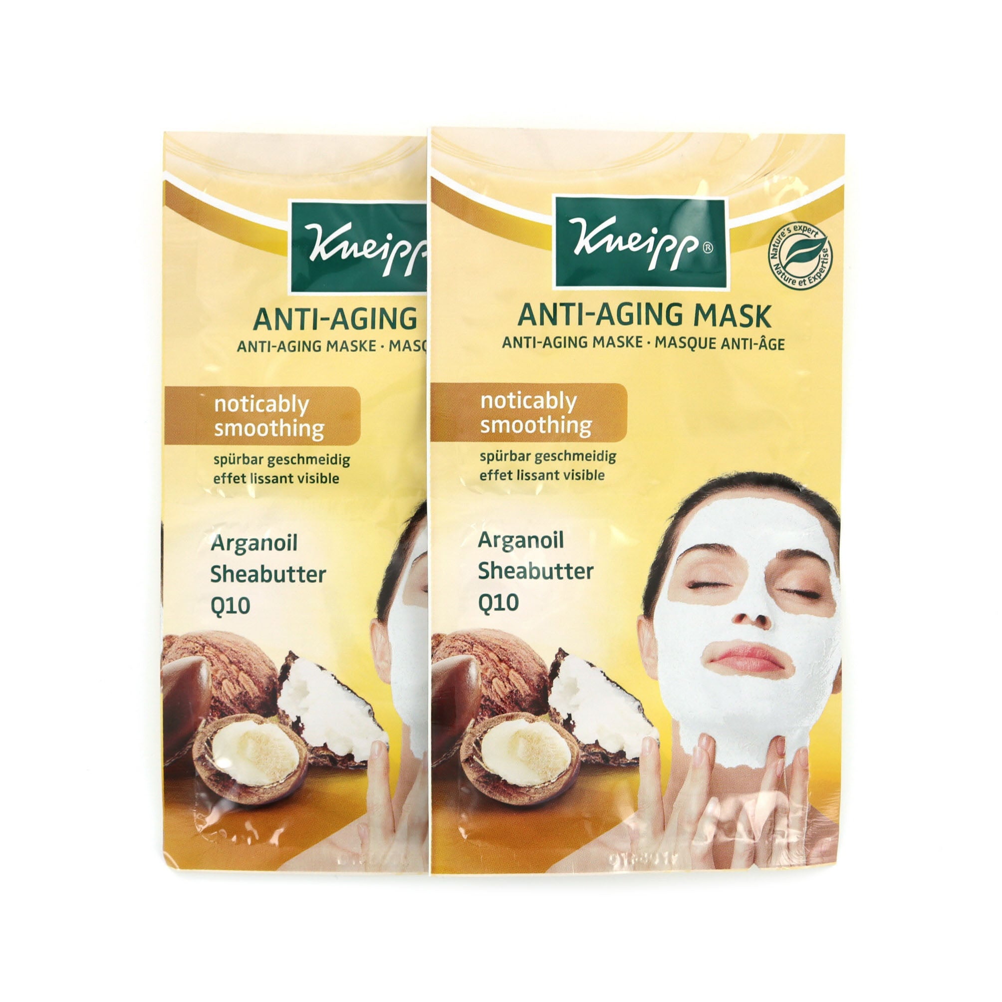 Kneipp Anti-Aging Masker - Arganoil Sheabutter Q10 (2 sets van 2 maskers)