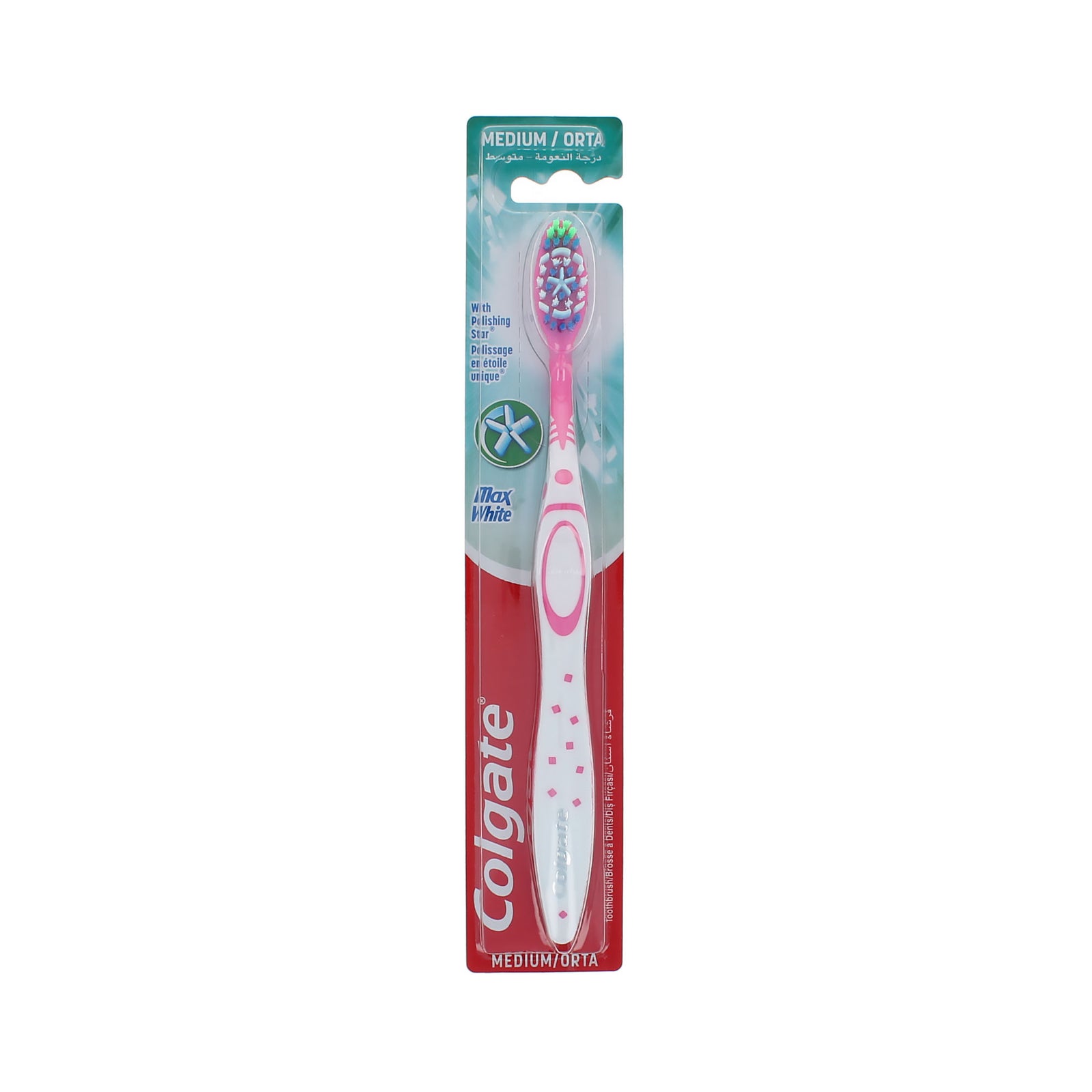 Colgate Max White Tandenborstel - Medium Pink