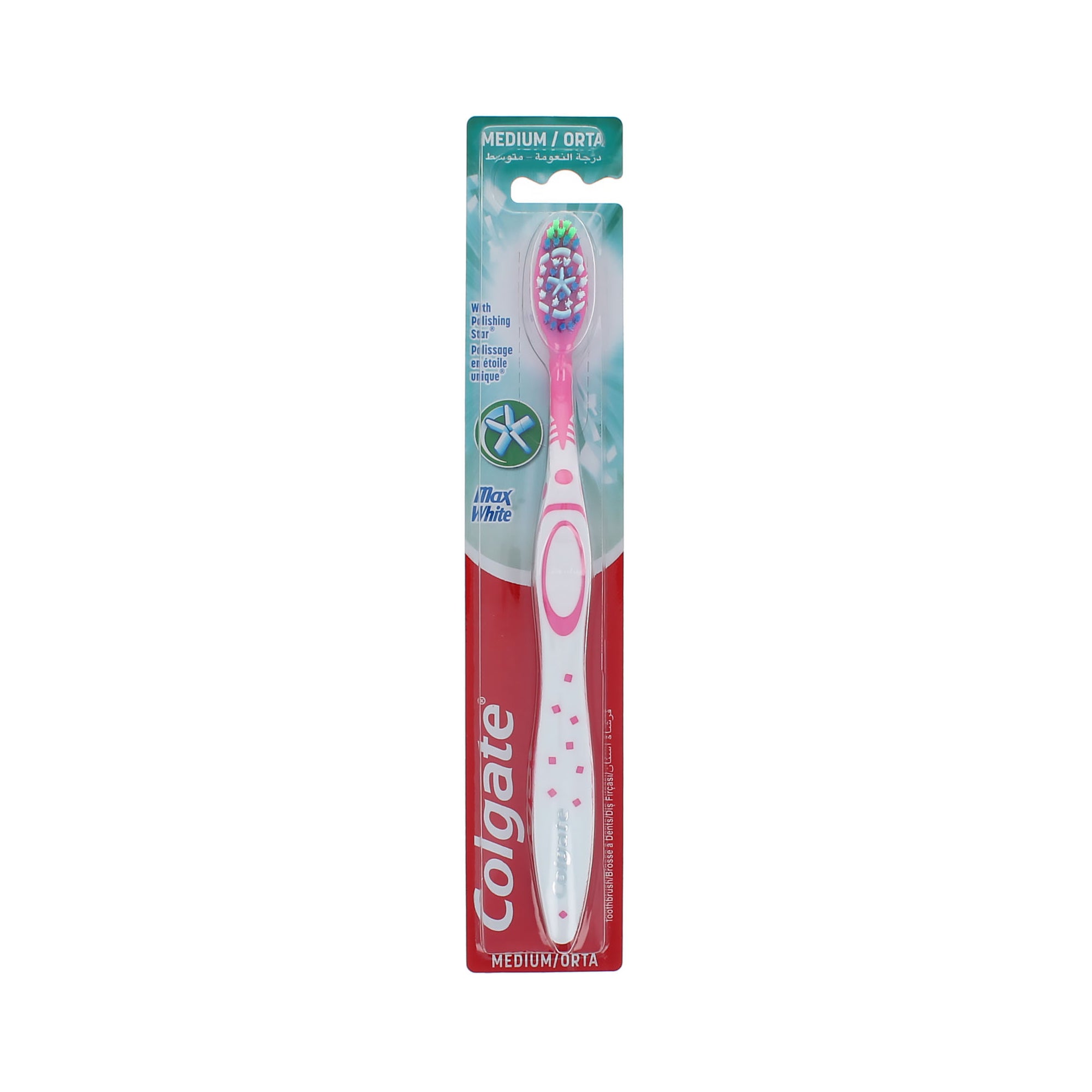 Colgate Max White Zahnbürste - Medium Pink