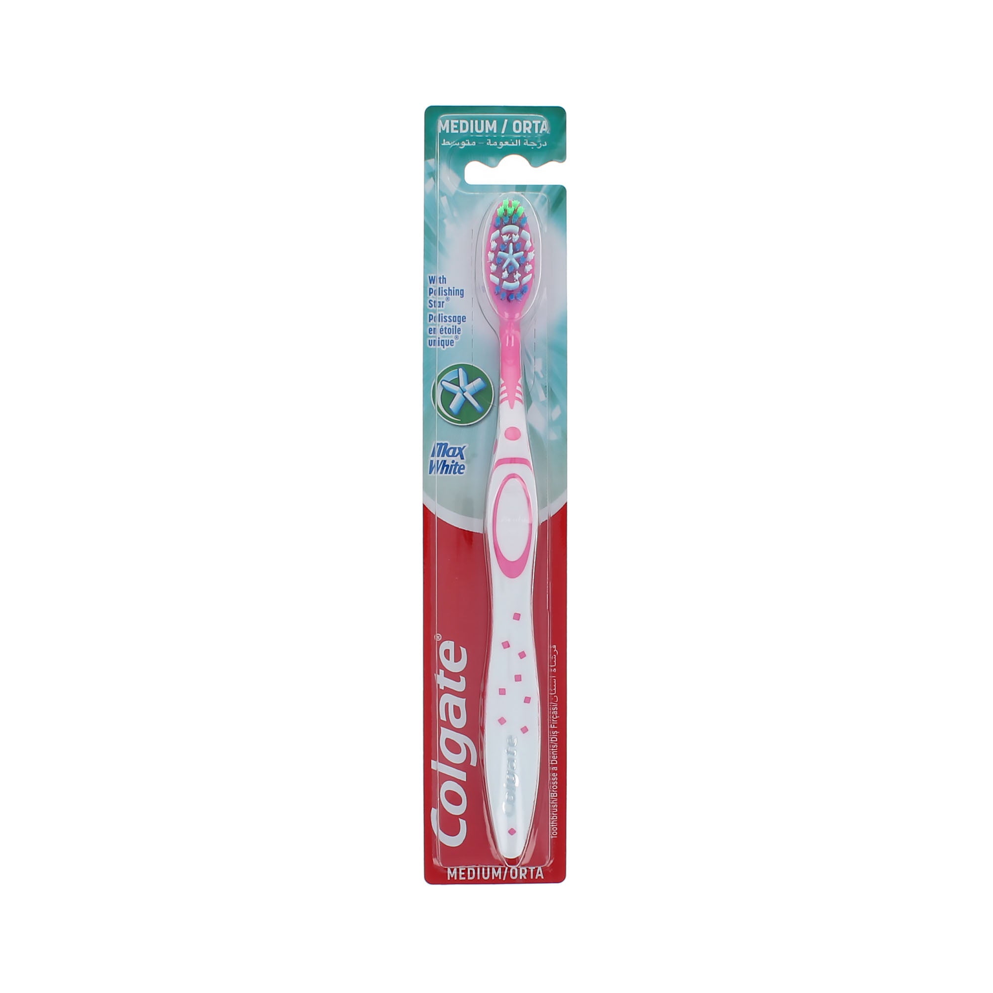Colgate Max White Zahnbürste - Medium Pink