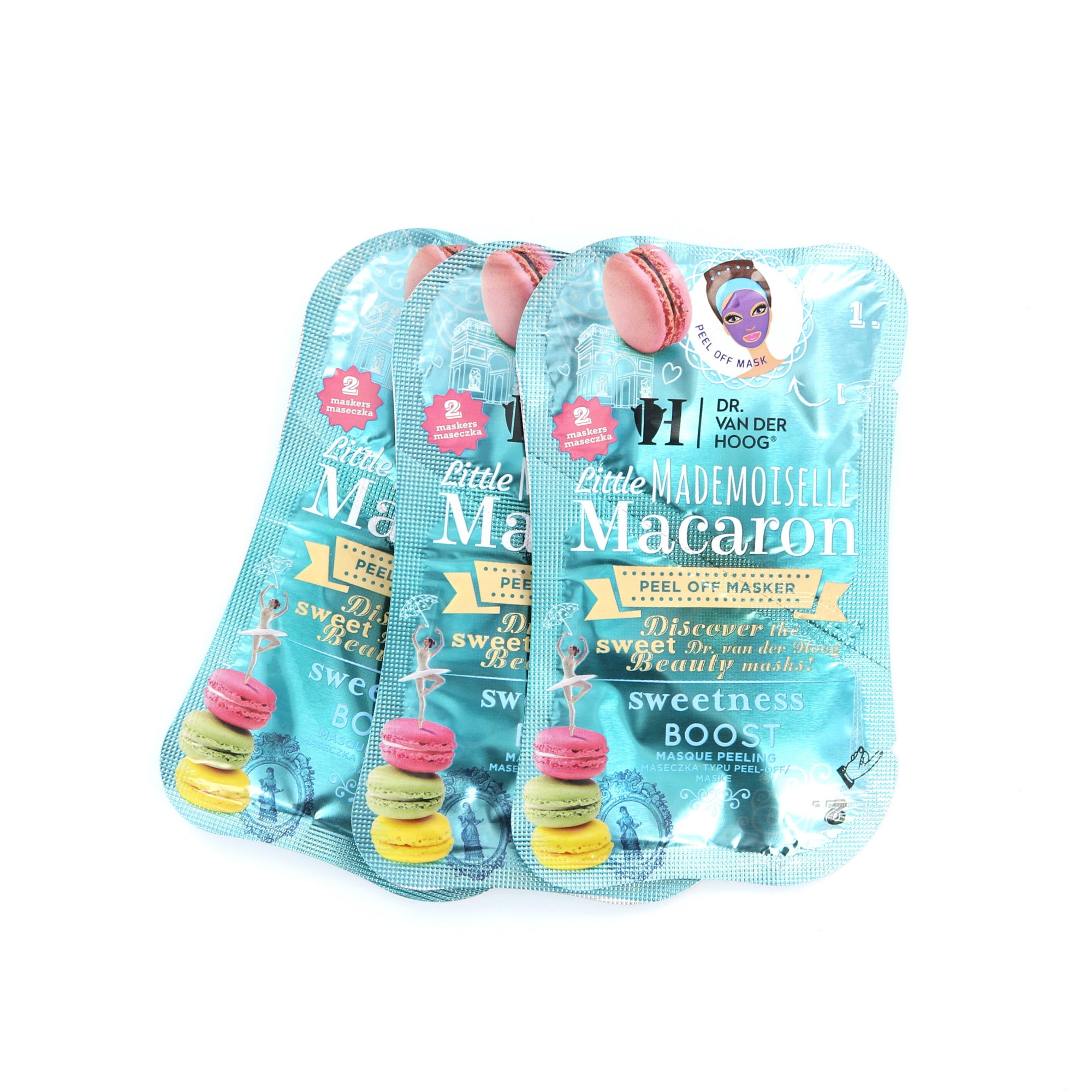 Dr. van der Hoog Little Mademoiselle Macaron Peel Off Masker (3 sets van 2 maskers)