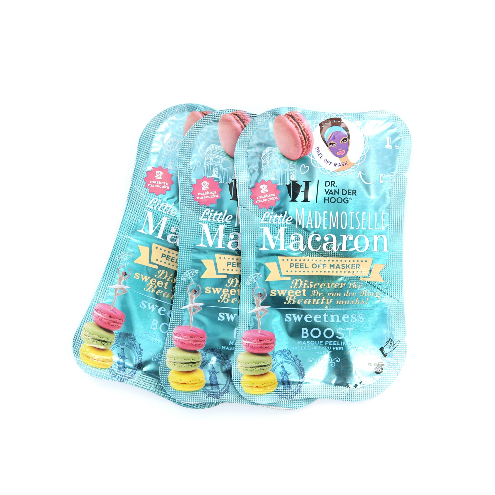 Dr. van der Hoog Little Mademoiselle Macaron Peel Off Masker (3 sets van 2 maskers)