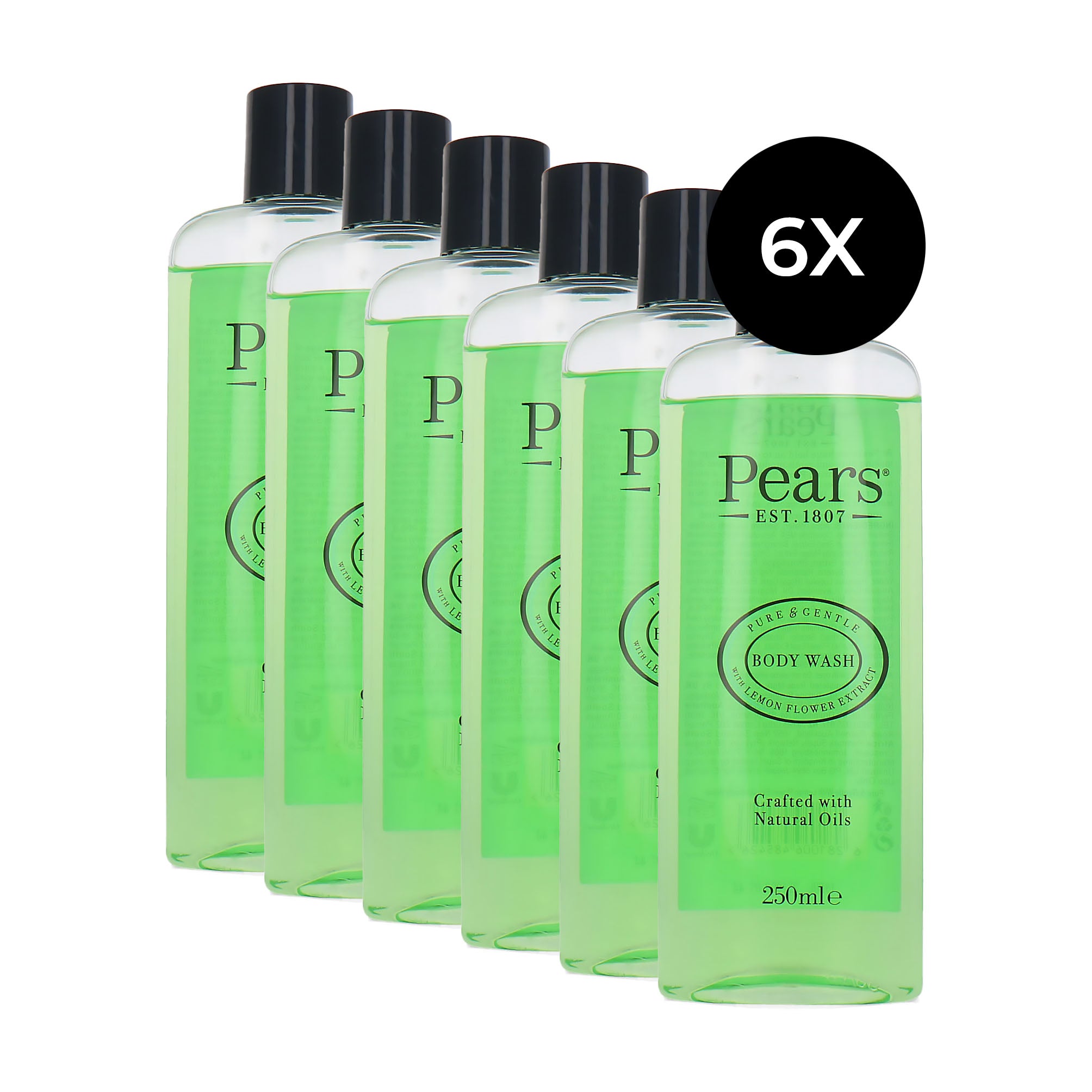 Pears Body Wash Lemon Flower Extract - 6 x 250 ml