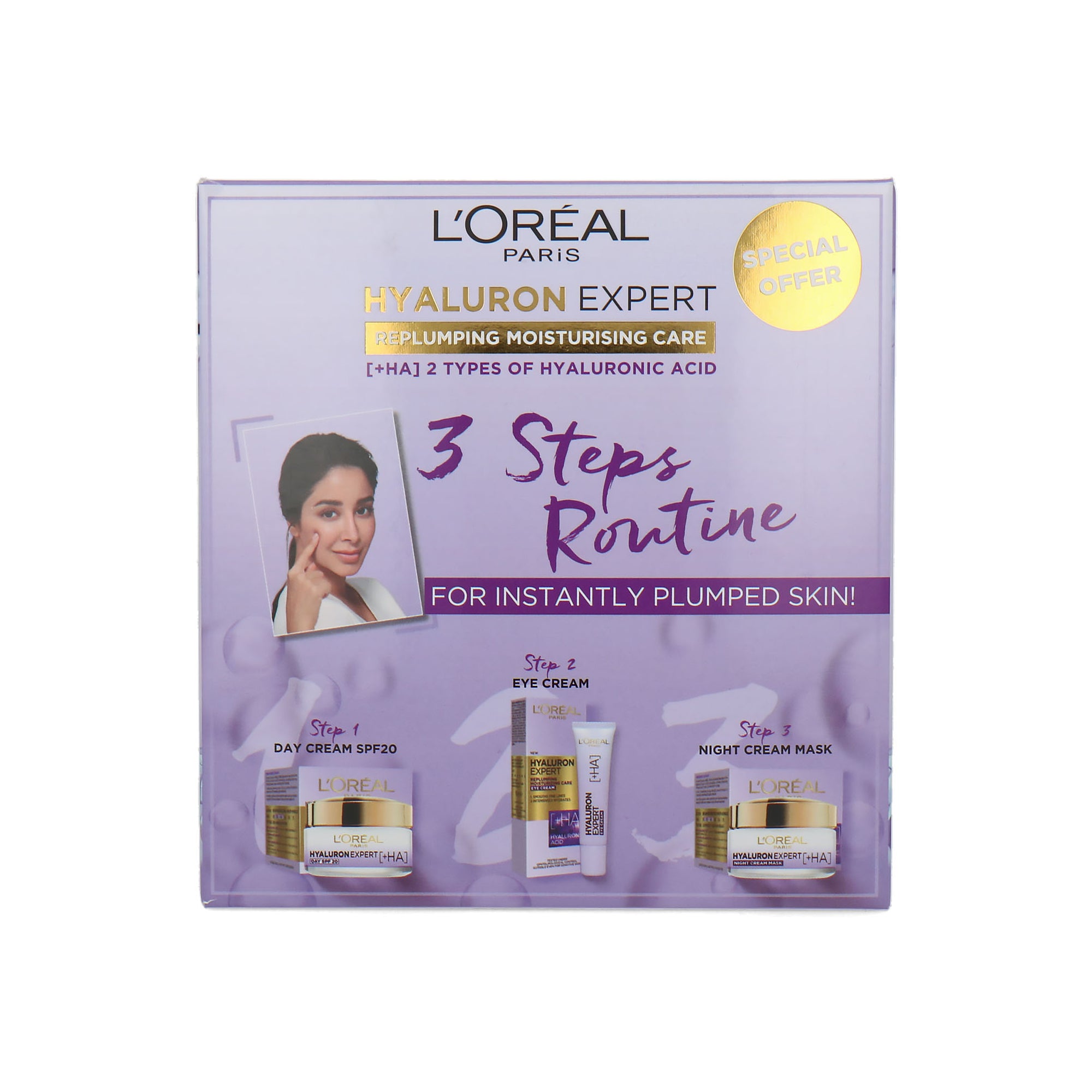 L'Oréal Hyaluron Expert 3 Steps Routine Skin Care Set - 115 ml
