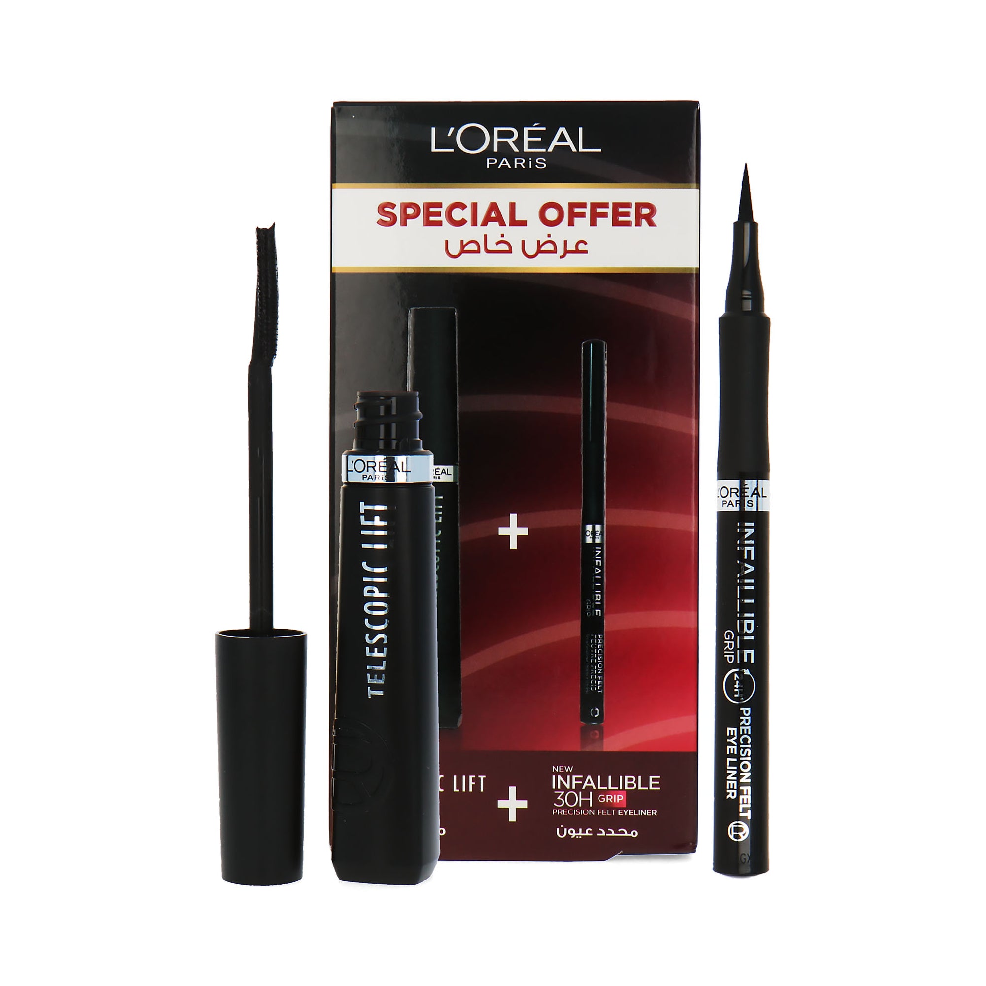 L'Oréal Telescopic Lift + Eyeliner Cadeauset - Black