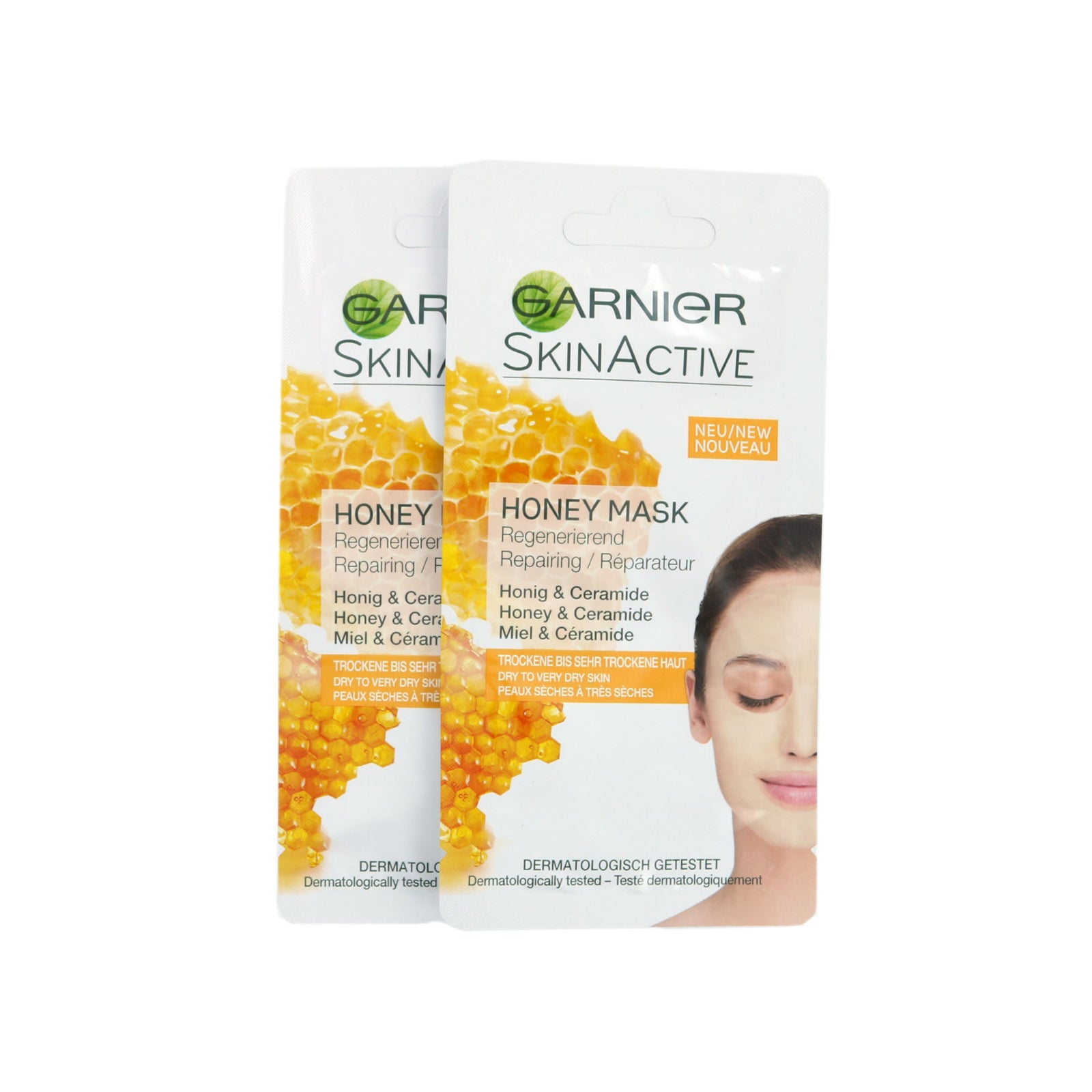 Garnier SkinActive Honey Masker - 2 x 8 ml (droge tot zeer droge huid)